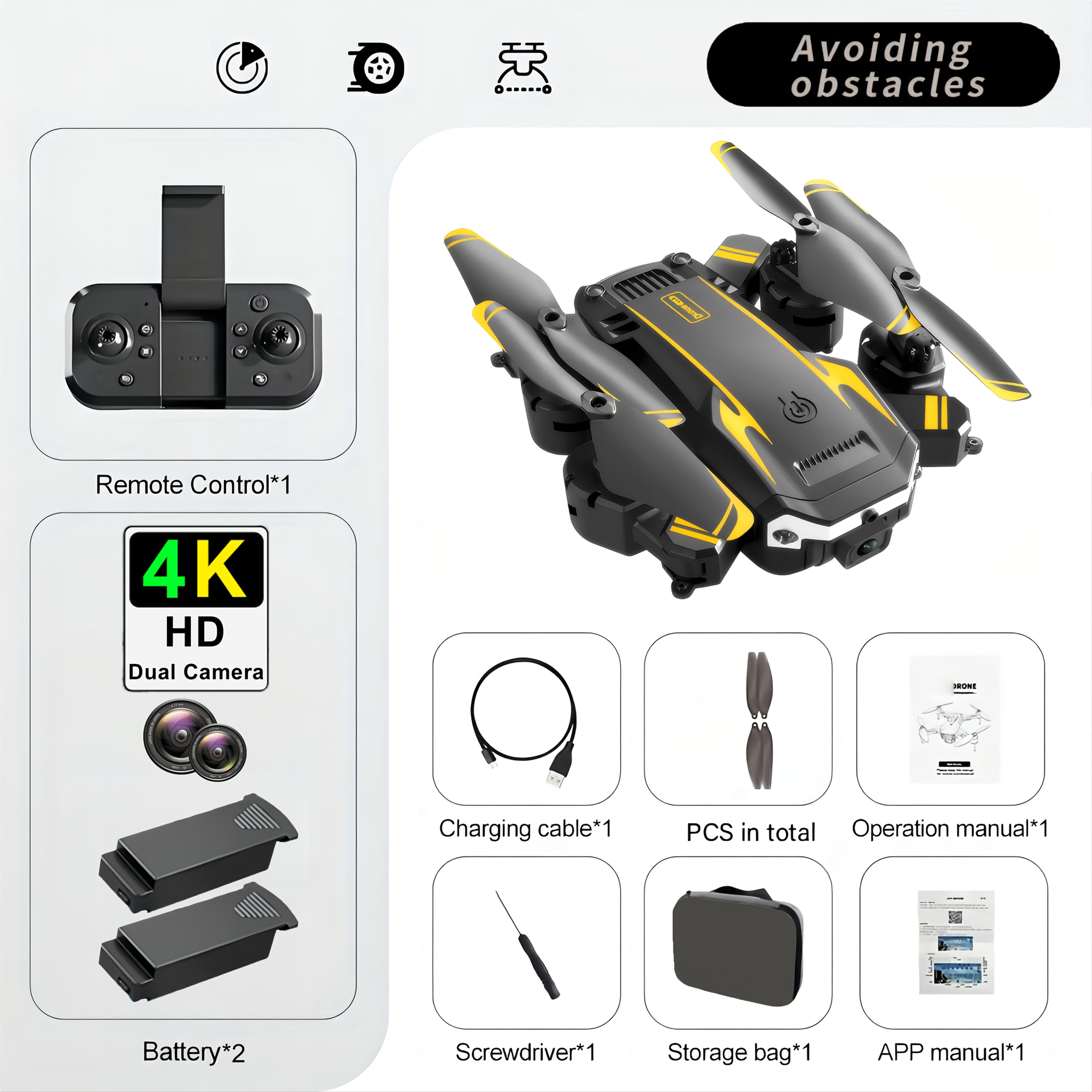 S6 Max Drone | Professionele Instapdrone, Dual Camera, 540° Obstakelvermijding, FPV, Hoogte Hovering, Perfect Cadeau voor Beginners