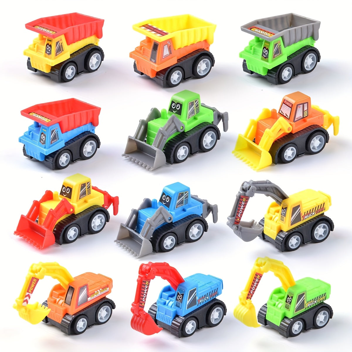 12x Pull-Back Auto’s | Mini Trucks & Auto’s | Cadeau voor Kinderen
