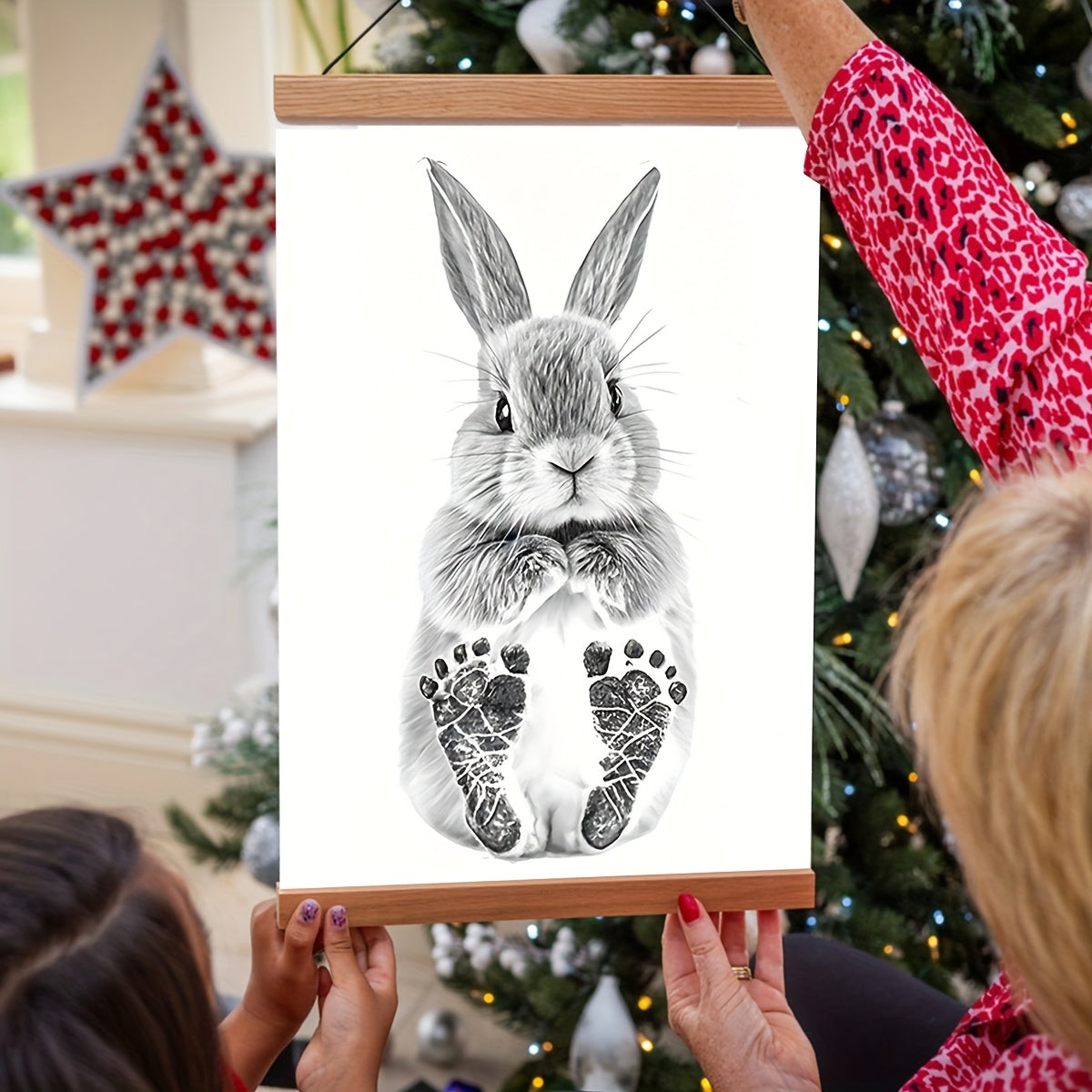 1 Set Voetafdruk Herinneringskit | DIY Baby Hand- en Voetafdruk met Fotolijst