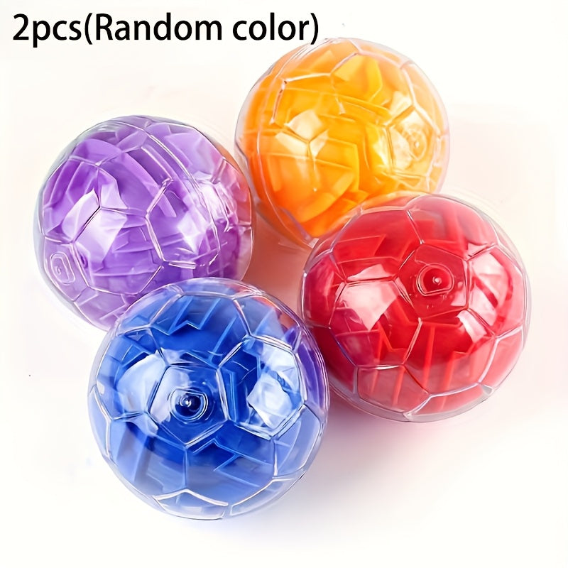 2-Stuks 3D Doolhof Puzzelbal voor Kinderen - Uitdagende Breinbreker en Geduldspel voor Slimme Jongens en Meisjes - Ideaal als Uitdeelcadeautje voor Feestjes en Kerst