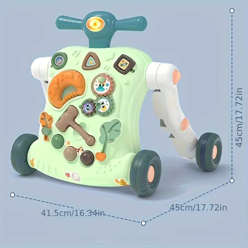 Muzikale Loopwagen voor Peuters | Anti-Kantel Ontwerp | Educatief Speelgoed