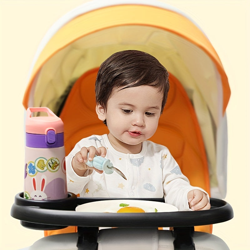 3-in-1 Kinderwagenbekerhouder | Universele Kinderwagenaccessoires met Telefoonhouder en Snacklade