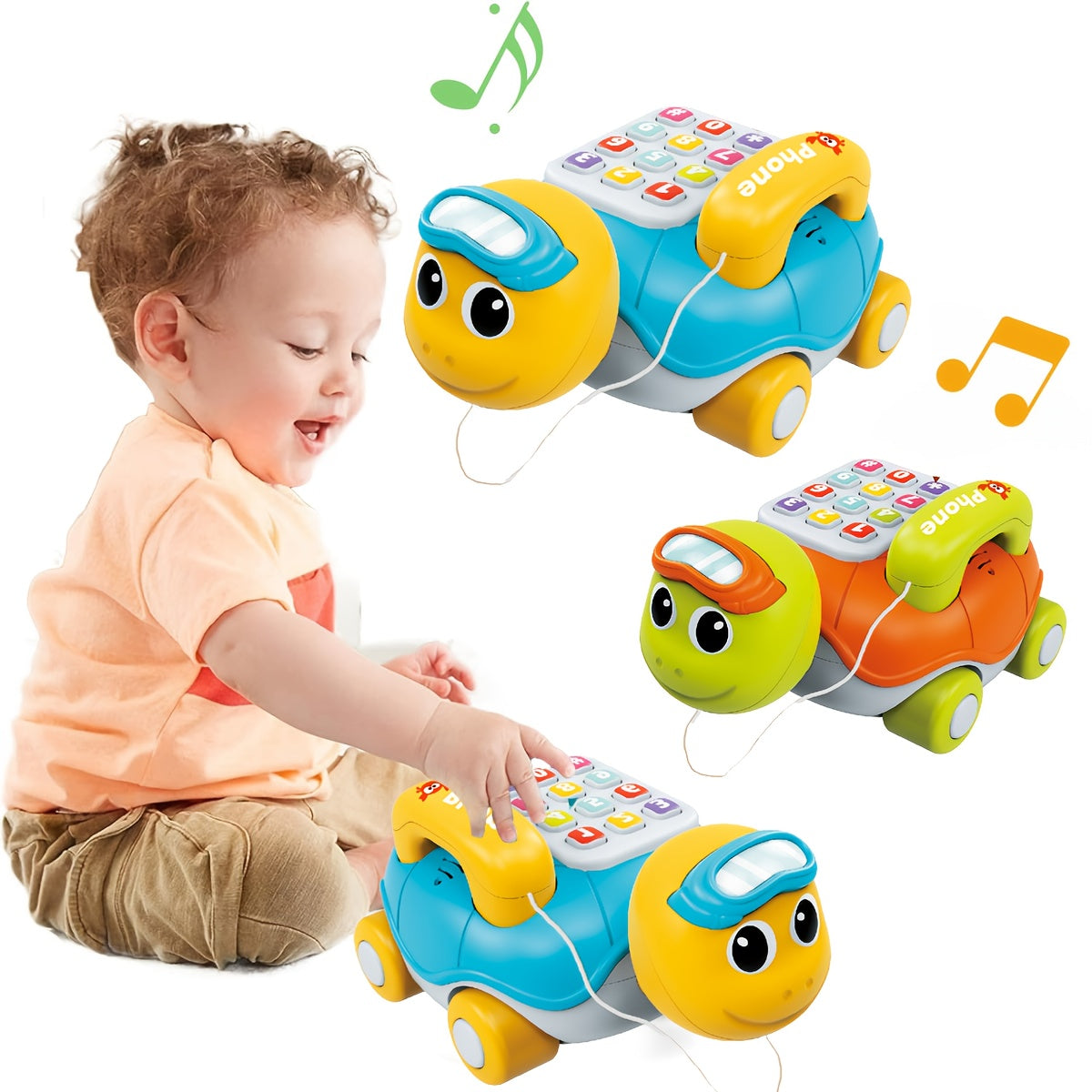 Interactieve Baby Telefoon | Educatief Speelgoed met Piano Muziek & Lichtjes