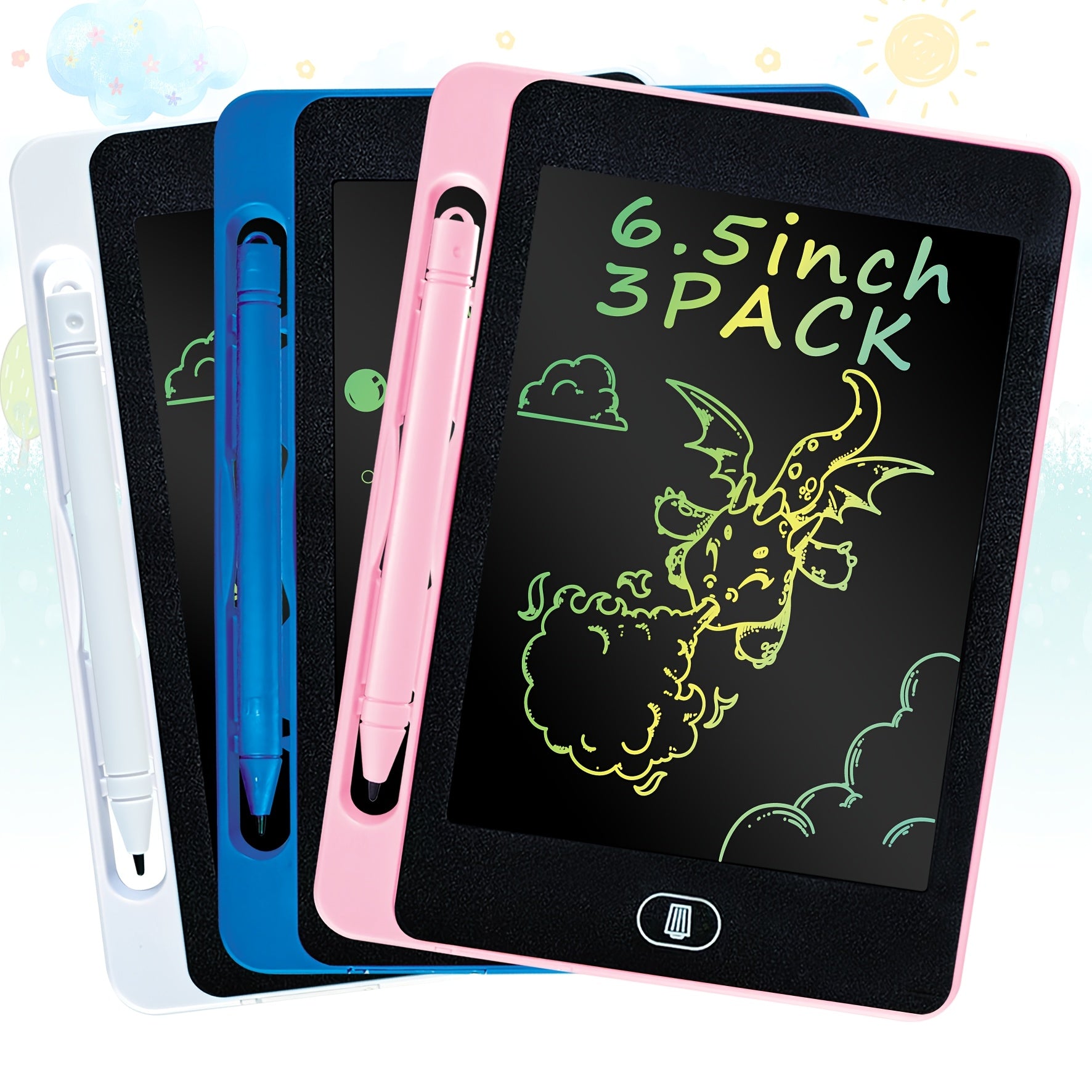 6.5" LCD Teken Tablet | Kleurenscherm | Educatief Doodle Bord | Voor Jongens & Meisjes | Halloween, Kerstcadeau