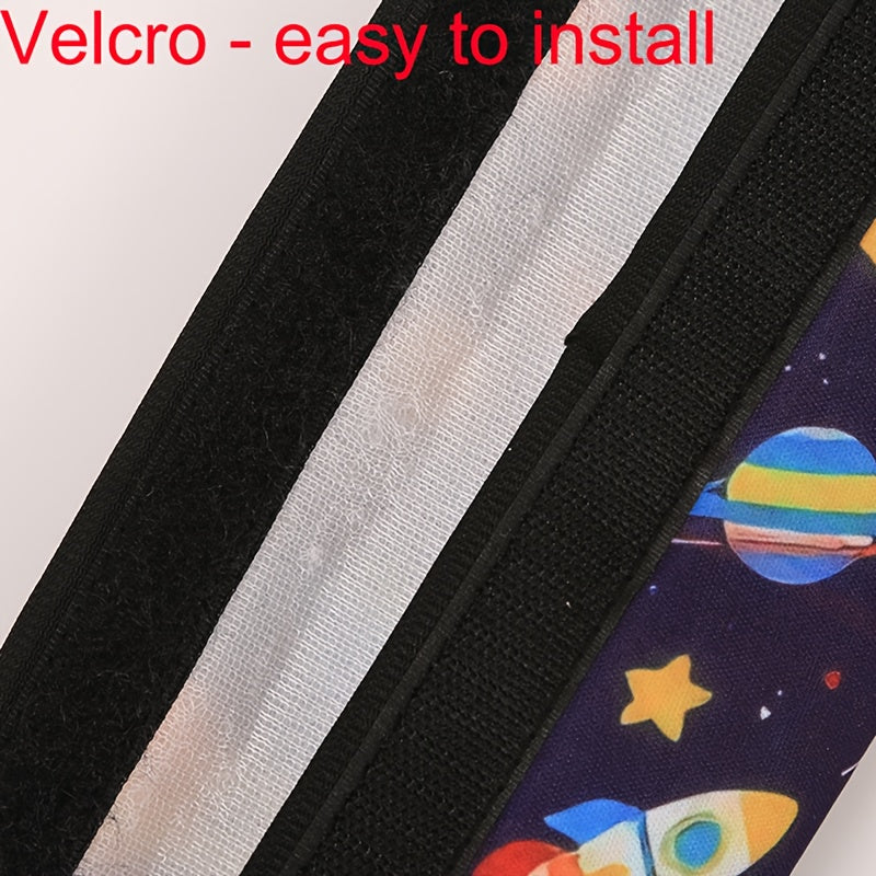 Zachte Autogordelbeschermers voor Kinderen en Baby's - 2 Stuks Gordelhoezen met Ruimte Thema voor Jongens en Meisjes - Comfortabele Gordelbescherming voor in de Auto