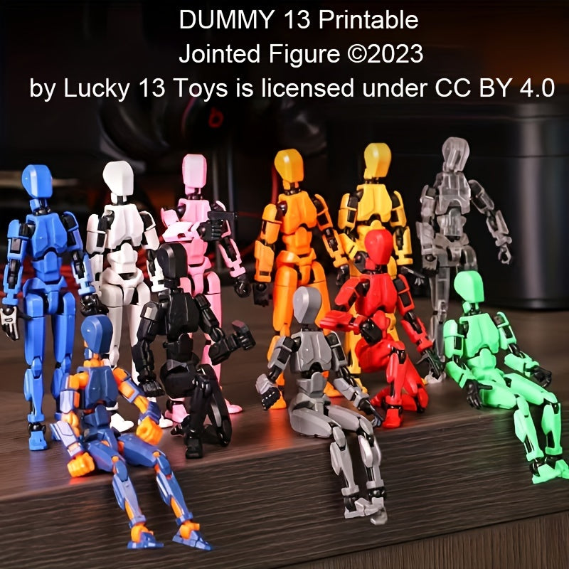 Robot Actiefiguur Set | 13 Scharnieren 3D-geprinte Pop Articuleerbaar Verzamelbaar Speelgoed voor Kinderen van 3-8 Jaar