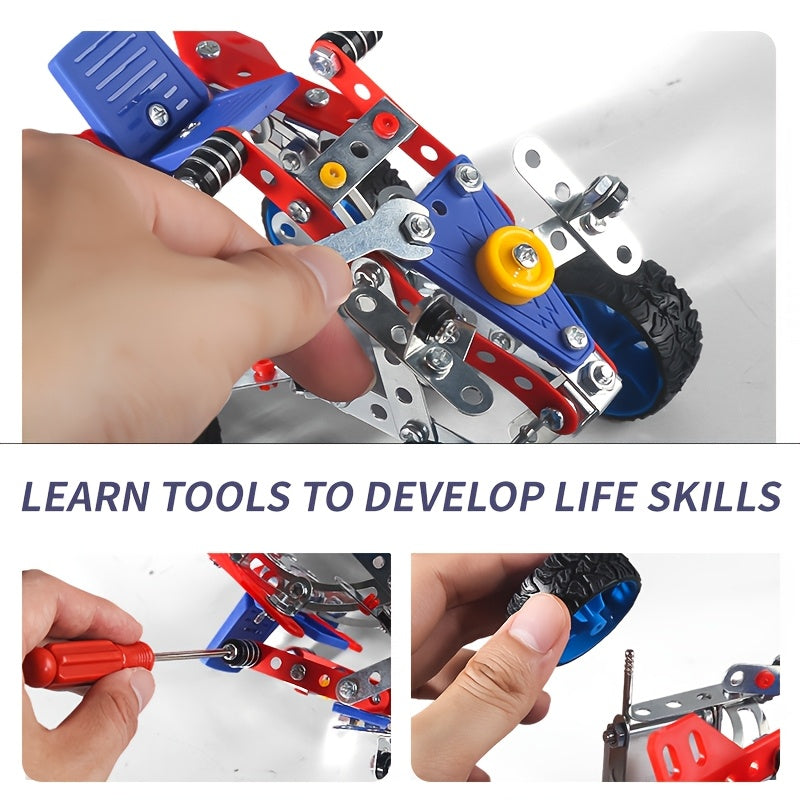 2-in-1 Retro Auto Bouwset 171-delig | Metalen DIY Speelgoed vanaf 8 Jaar