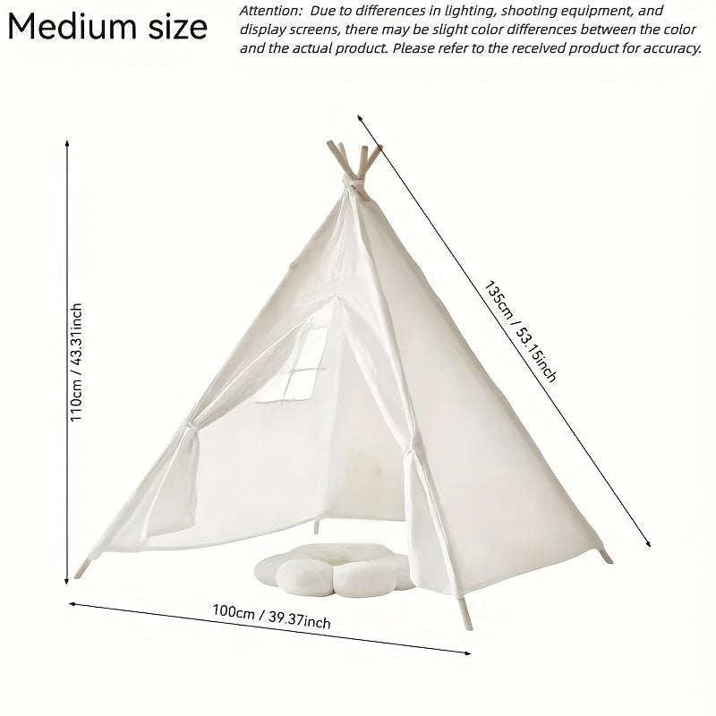 Wigwam Speeltent Kinderen 135cm | Eenvoudige Opbouw – Houten Stokken – Indoor & Outdoor Rollenspel Tent
