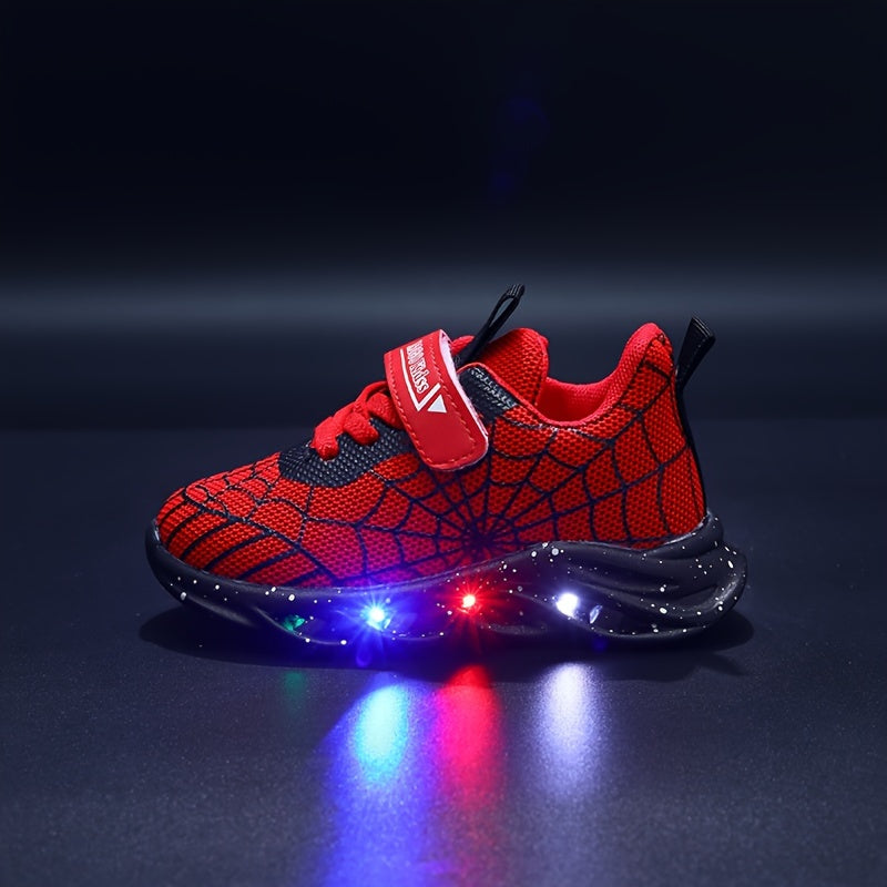 LED Sneakers voor Kinderen | Magisch Oplichtend Spinnenweb Design voor Dagelijks Gebruik