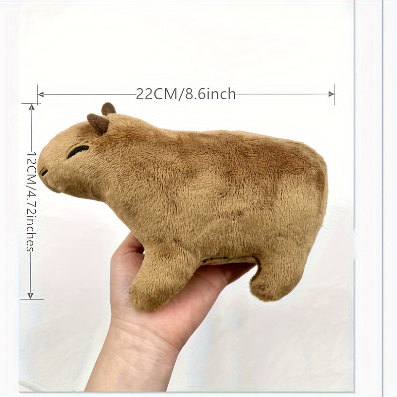 22.35 cm Capybara Knuffel | Zachte, Lifelike Pluche met Glimlach | Cadeau voor Jongens & Meisjes
