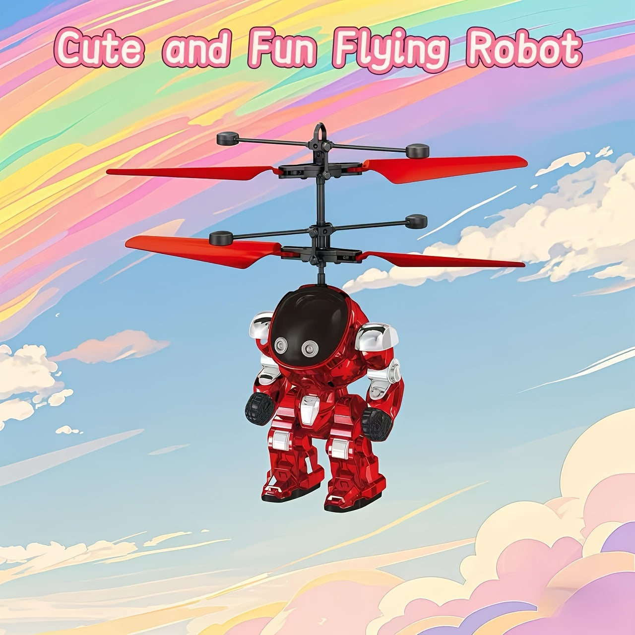 Mecha Vliegende Krijger met LED & Sensor | Zwevend Interactief Speelgoed – Magisch Luchtspektakel voor Jongens