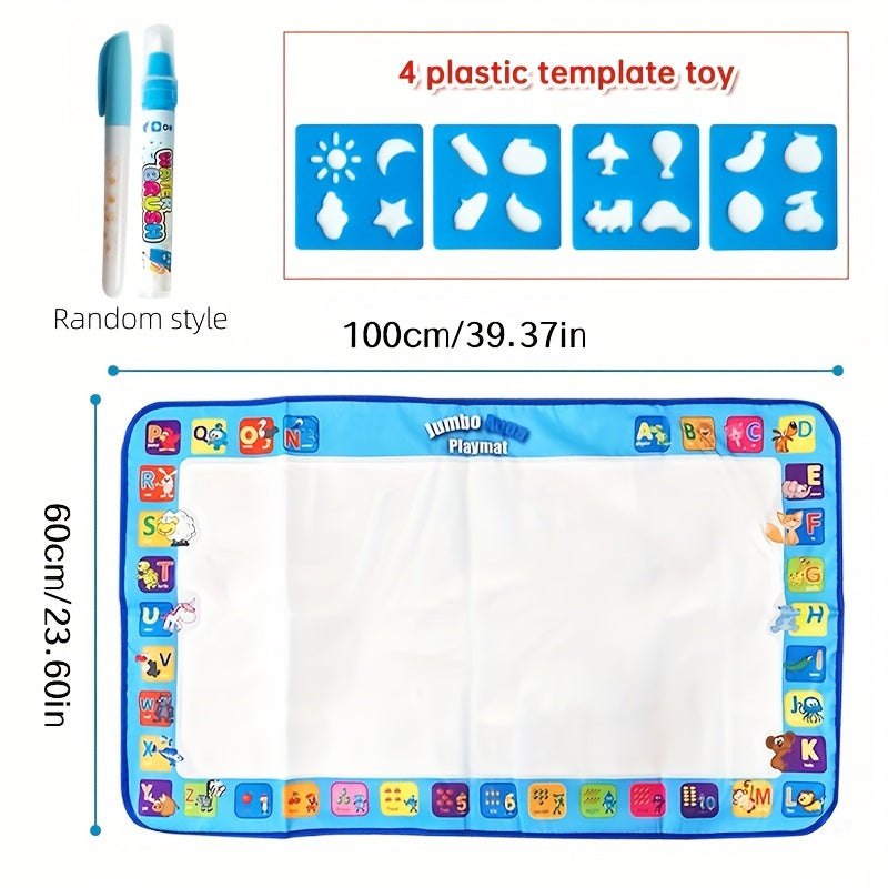 Kleurrijk patroon DIY graffiti schilderij water canvas | Waterkwast verdwijnt automatisch en herbruikbaar vloerkleed speelgoed voor kinderen