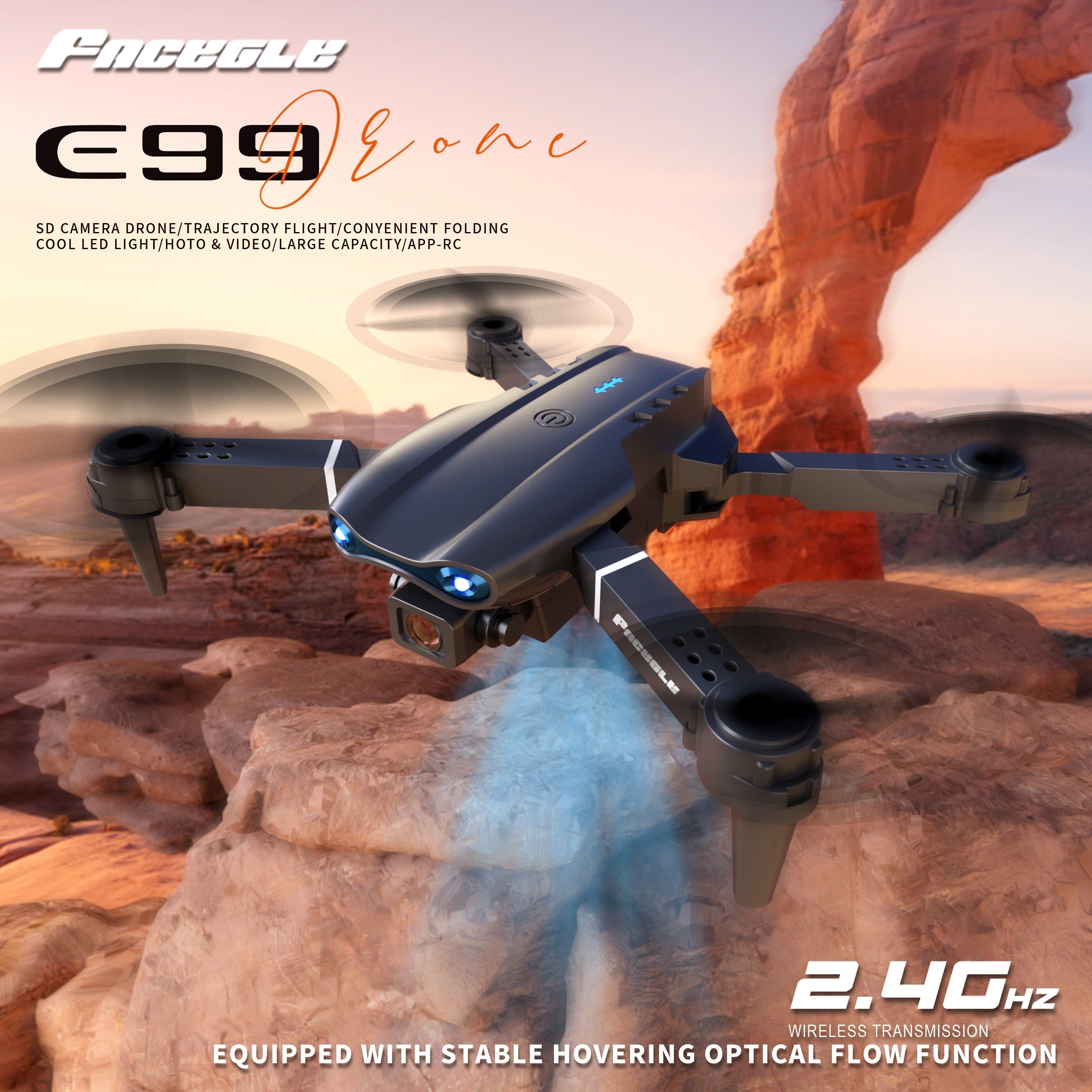 Opvouwbare RC Drone | Afstandsbedienbaar Speelgoed voor Beginners, Cadeau voor Mannen, Binnen- en Buitengebruik, Betaalbaar UAV voor Kerst Halloween Thanksgiving