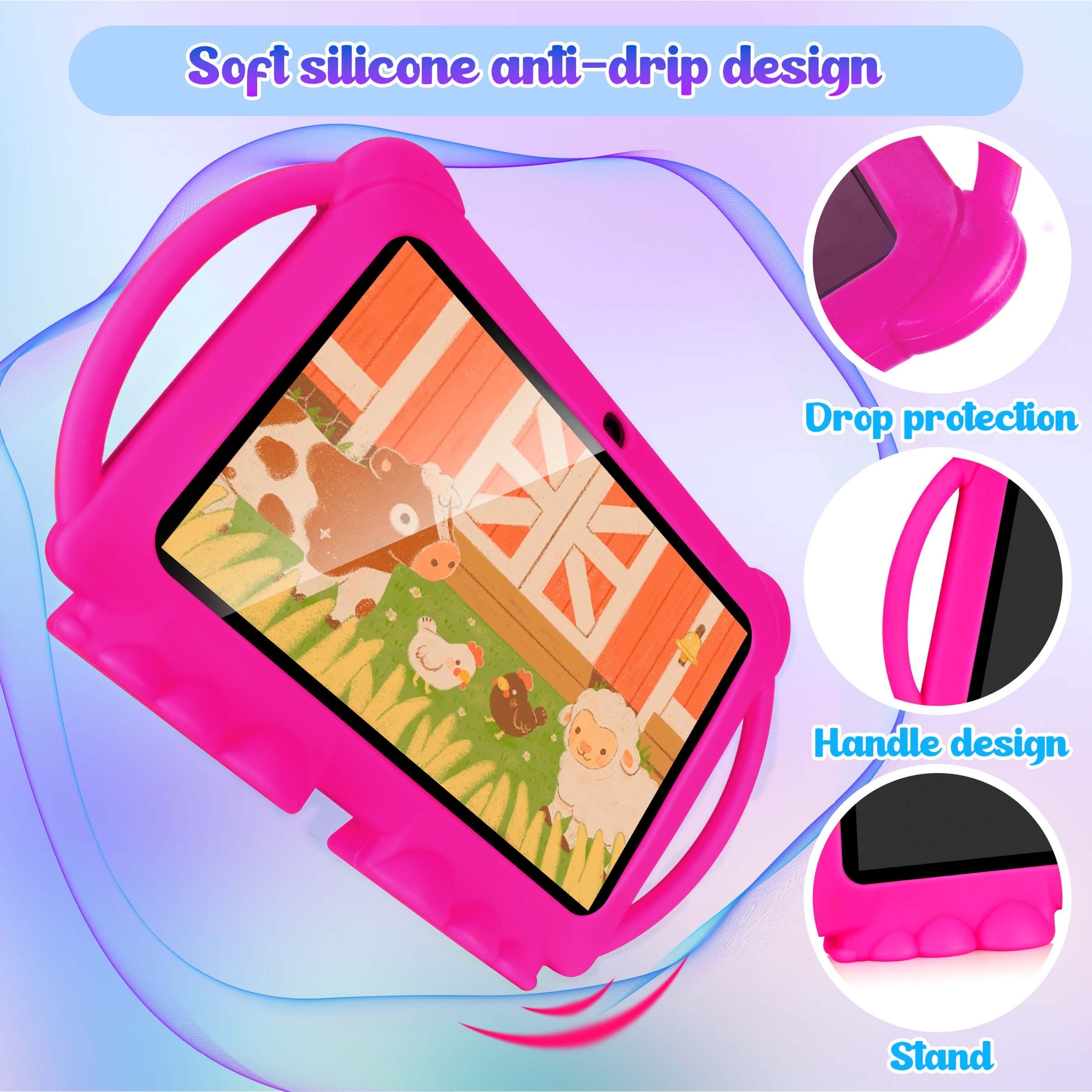7 Inch Android Tablet 32GB – Kindvriendelijk met Oogbescherming, Spelletjes & Ouderlijke Controle