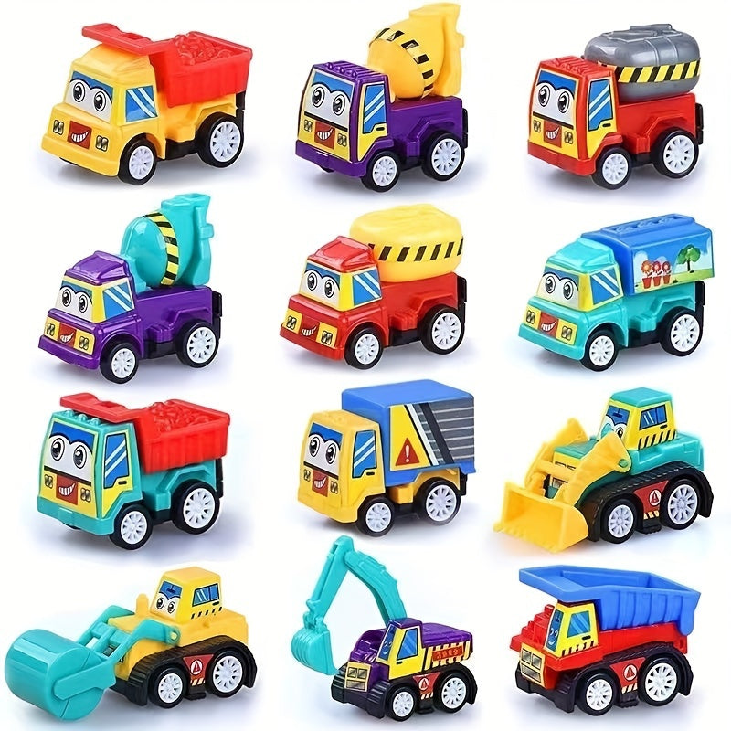 12x Pull-Back Auto’s | Mini Trucks & Auto’s | Cadeau voor Kinderen