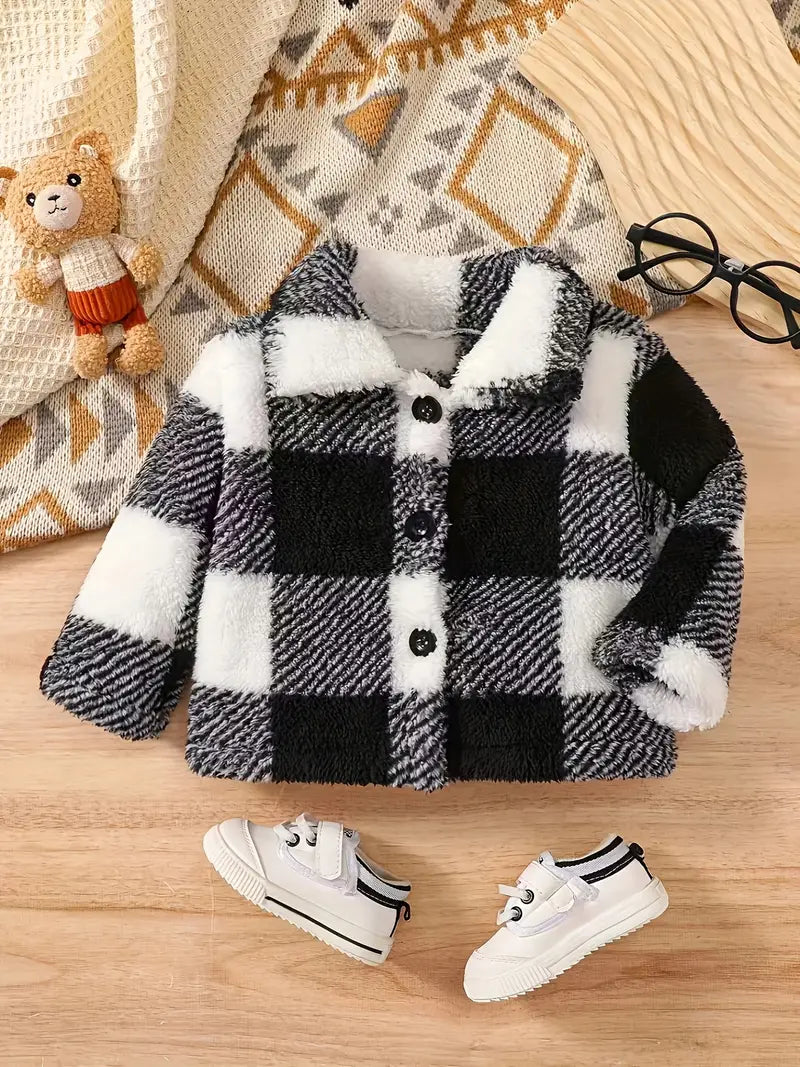 Baby Warme Casual Jas l Herfstjas met Knopen voor Jongen l 6, 9, 12, 18, 24 Maanden