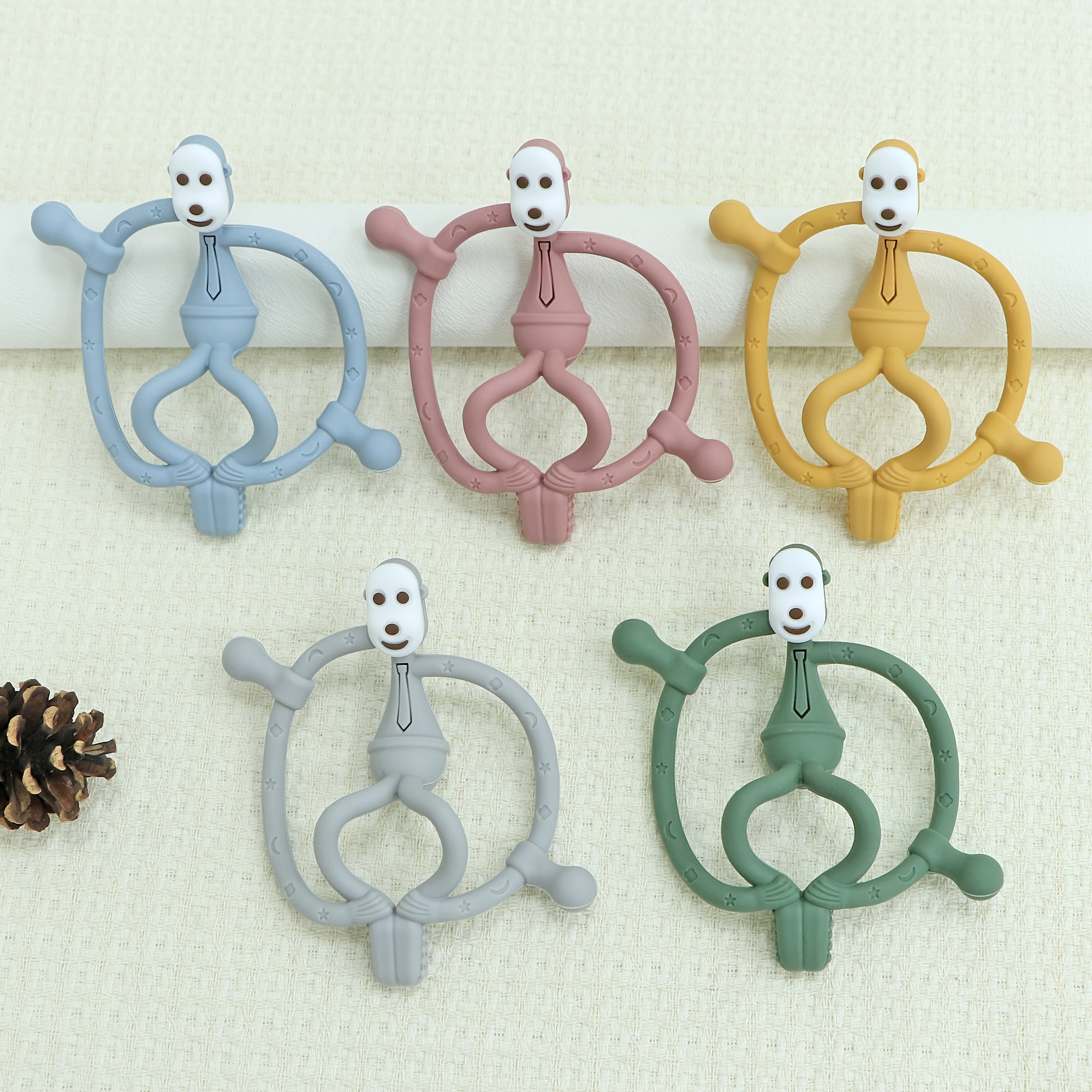 BPA-vrij Silicone Bijtspeelgoed voor Baby's (3+ Maanden) - Makkelijk Vast te Houden, Verkrijgbaar in 6 Kleuren