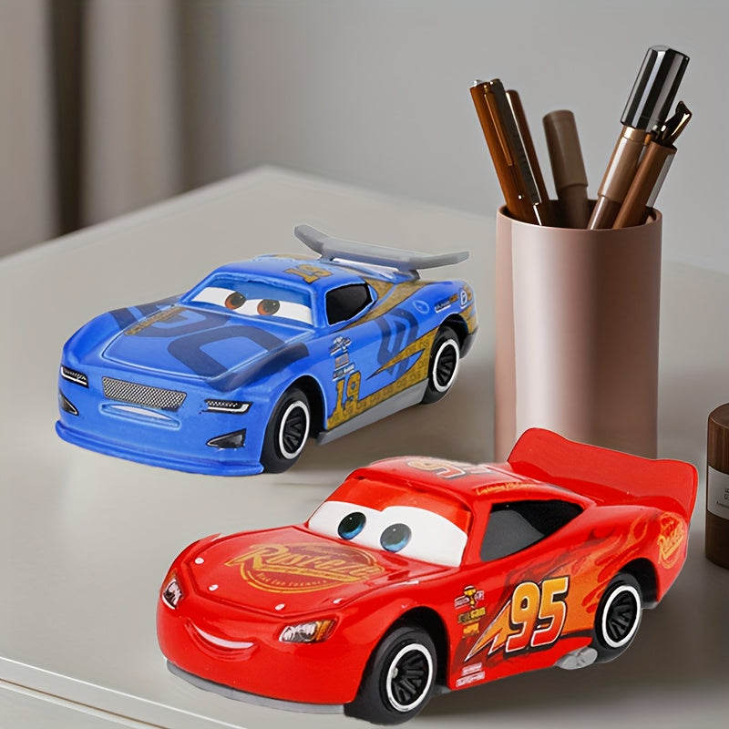 6-delige Auto Speelset met Opslagdoos | Lightning Racewagens Miniatuur Modellen – Ideaal als Verjaardagscadeau voor Kinderen