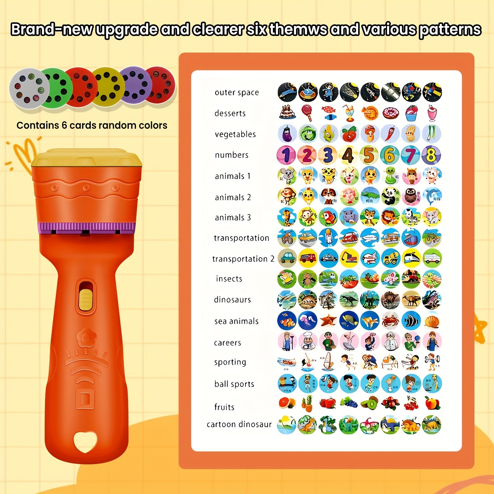 Interactief projectie speelgoed - met 48 patronen (dieren, letters & meer) | educatief cadeau voor kinderen