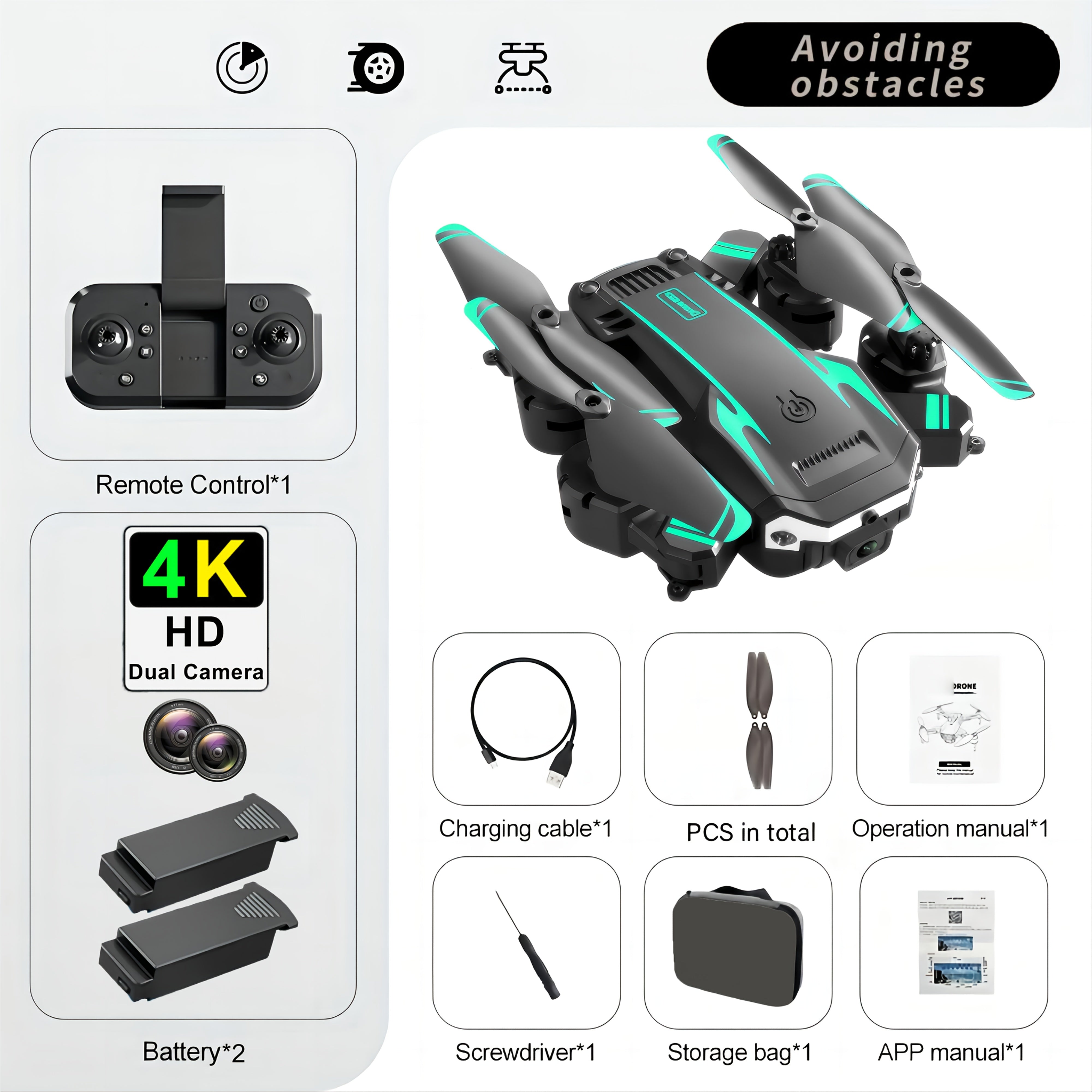 S6 Max Drone | Professionele Instapdrone, Dual Camera, 540° Obstakelvermijding, FPV, Hoogte Hovering, Perfect Cadeau voor Beginners