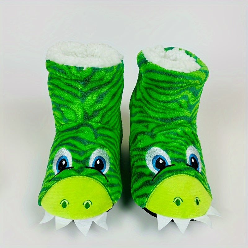 Cartoon Dinosaurus Slippers | Gezellig, Warm & Comfortabel voor Jongeren