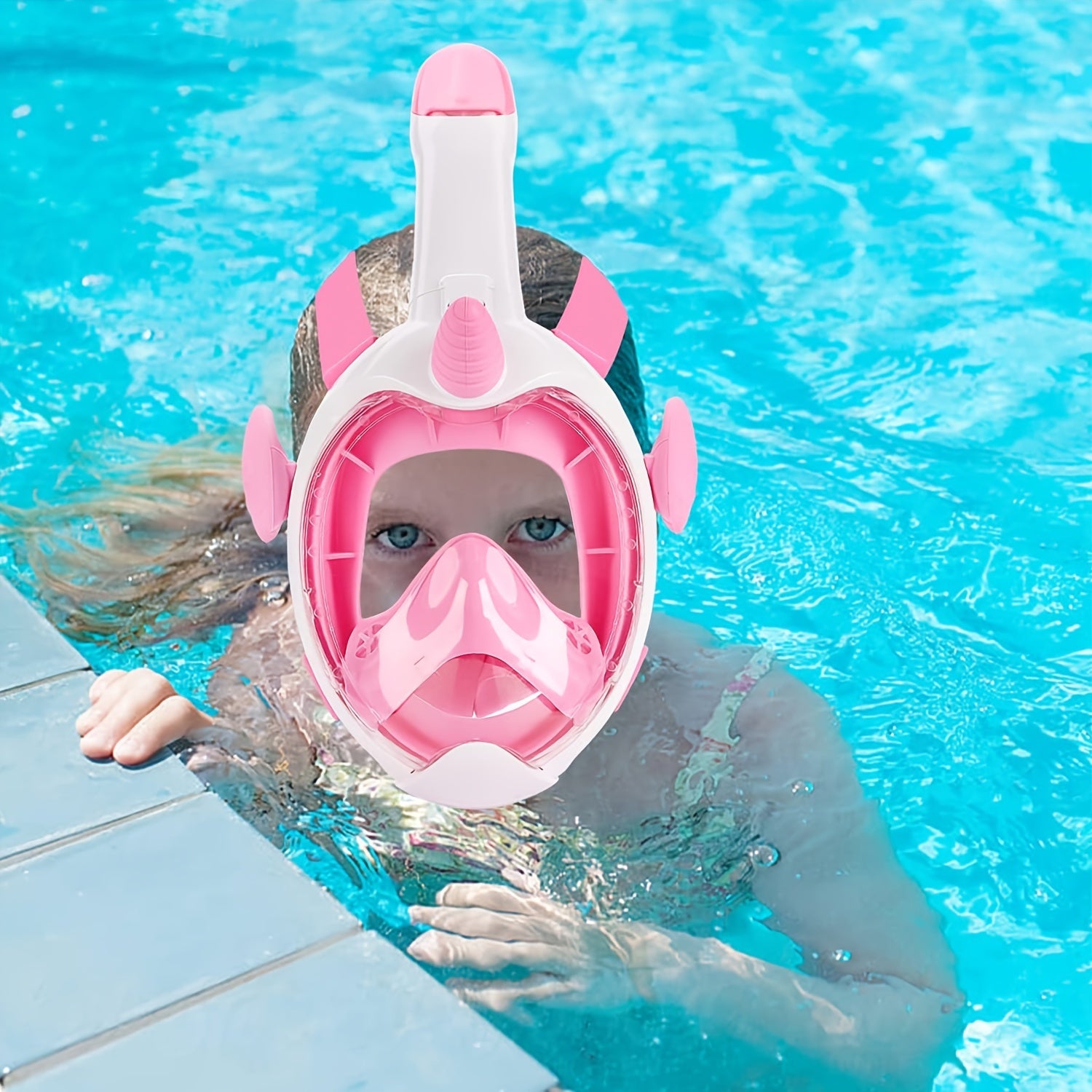 Full Face Snorkelmasker voor Kinderen - 180° Panoramisch Duikmasker met Cartoon Design voor Jongens en Meisjes - Zwem- en Duikbril Speelgoed