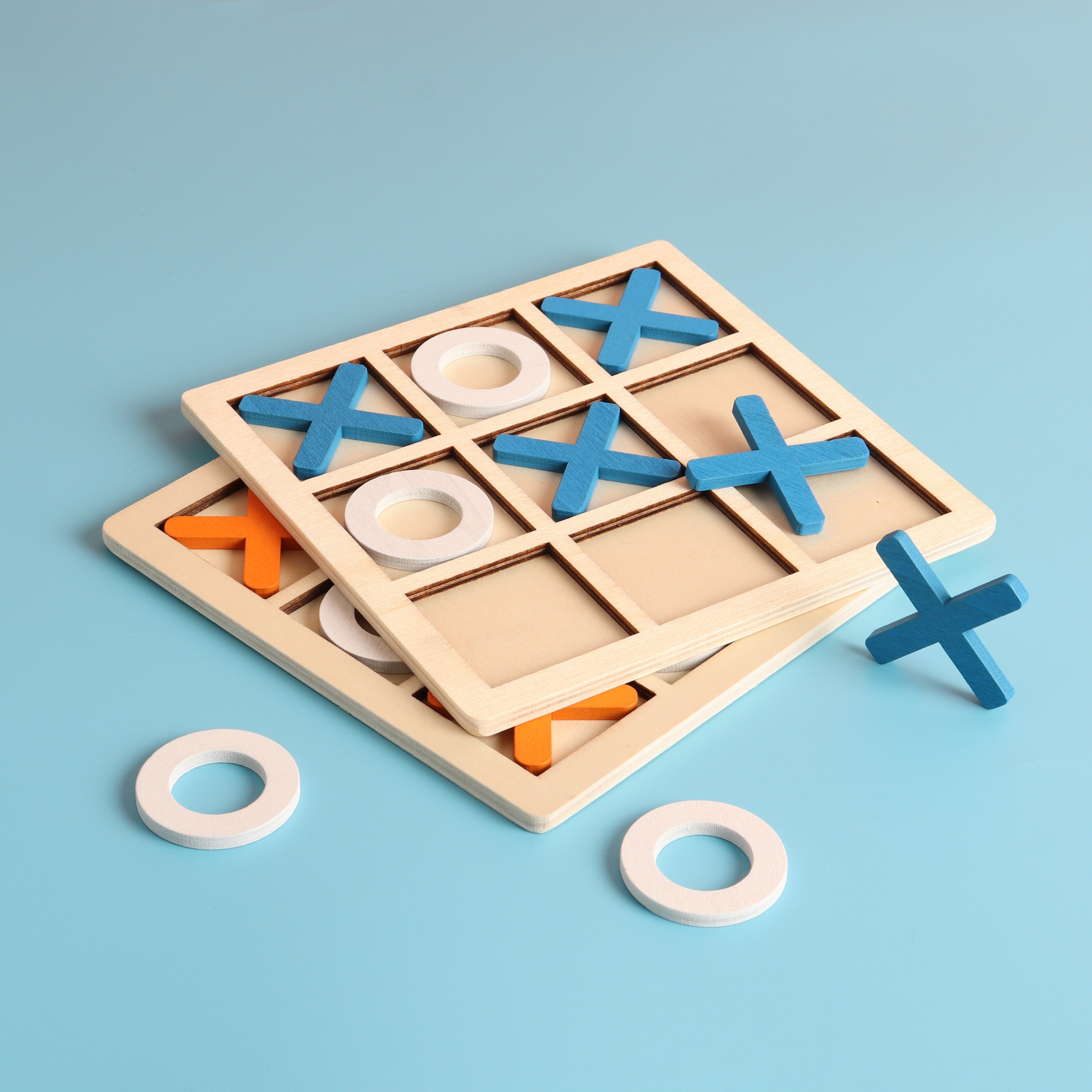 Premium Houten Boter-Kaas-en-Eieren Spel | 10-Delig Perfect voor de Tuin, Klassiek Tafelspel voor Thuis, Cadeau voor Kerst Halloween Thanksgiving