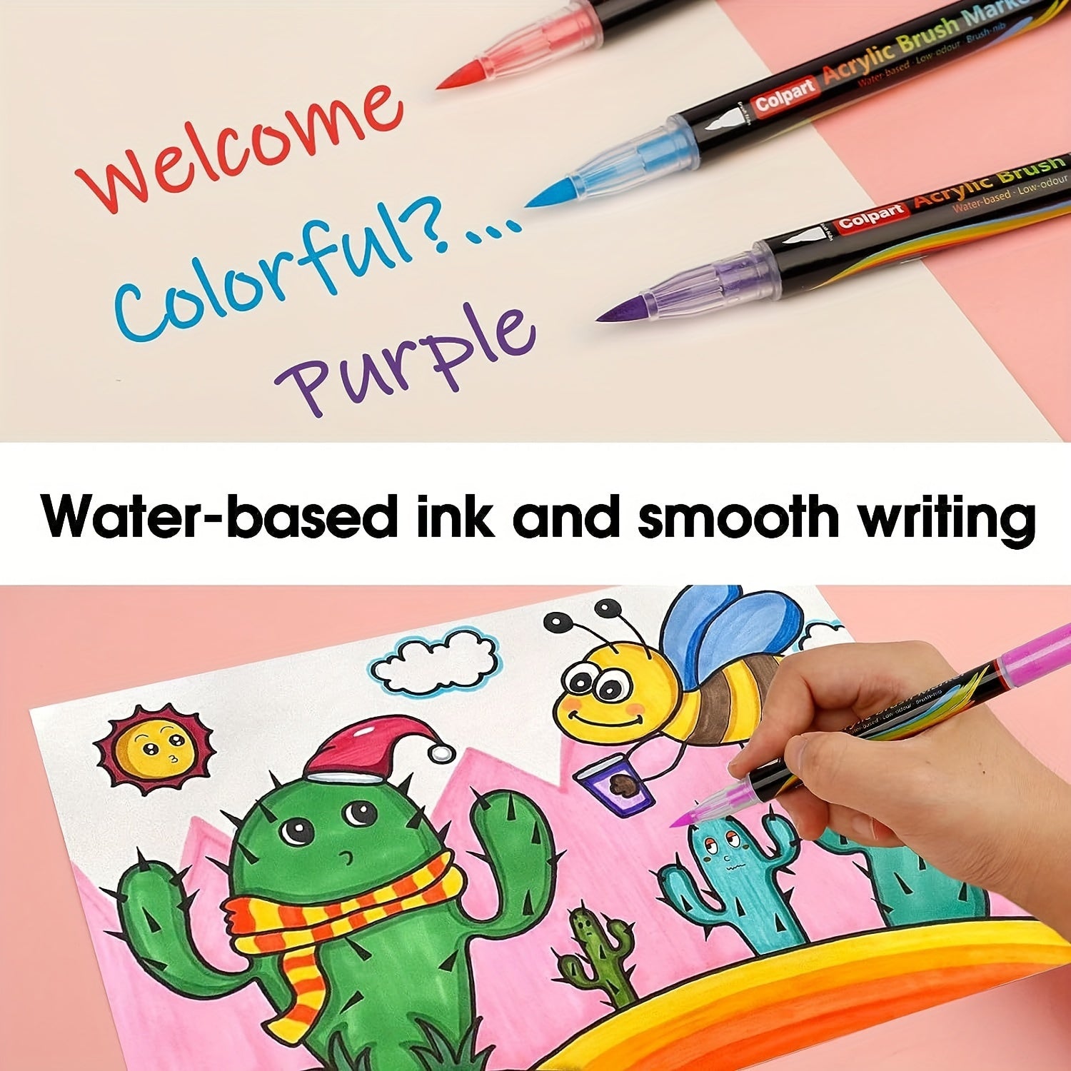 Laat je creativiteit knallen met de 12 Color Acrylic Marker Brush Pens