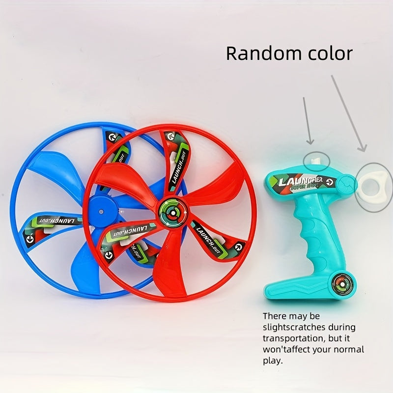Gyroscopische Vliegende Schijf | Launcher + 2 Schijven Speelgoed