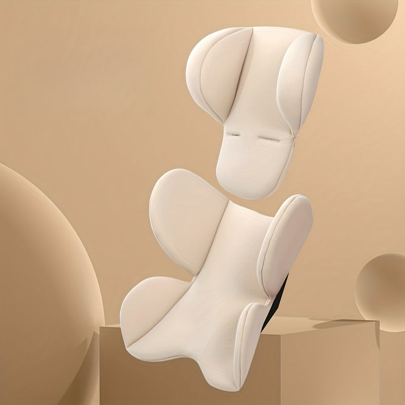 Kinderwagen Zitkussen | Verstevigd Nek- en Taille Ondersteuningskussen met Verwijderbare Twee Segmenten voor Draagmand Kinderwagen