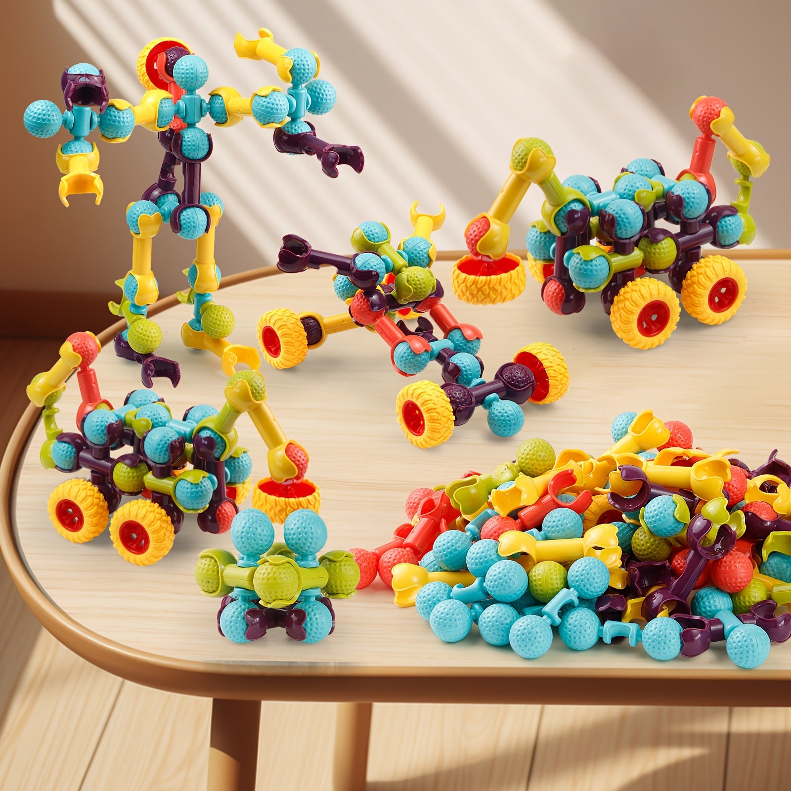 Articulerende bouwsets van 50/95/190 onderdelen - Creatief en logisch speelgoed, ideaal voor Kerstmis of Thanksgiving.