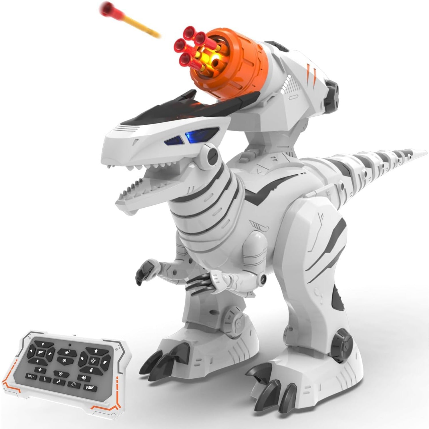 Interactieve afstandsbediening Robot Dinosaurus - Programmeerbaar speelgoed met aanraaksensor, LED-ogen & muziek | Spelenderwijs leren kinderen