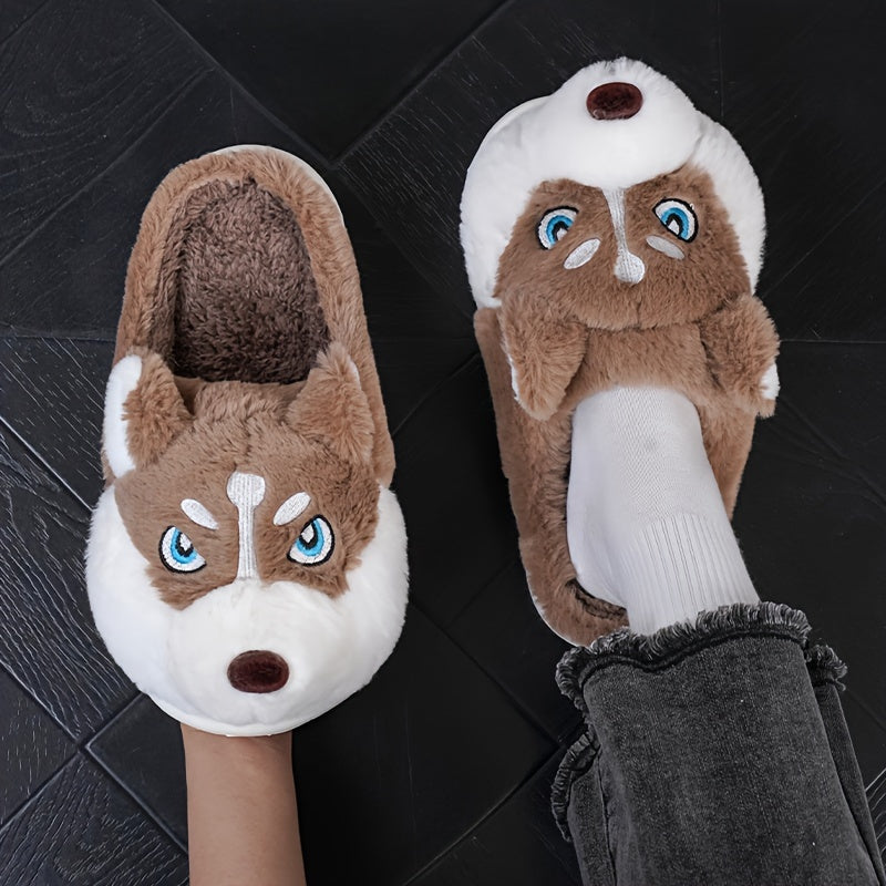 Pluche Husky Pantoffels voor Dames & Heren – Zacht, Warm en Duurzaam