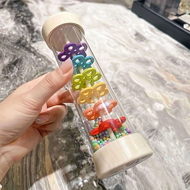 Houten Regenbuis | 3-Delige Muzikale Regenstick | Educatief Muziekspeelgoed voor Peuters | Interactief Sensorisch Spel | Duurzaam en Kleurrijk Ontwerp voor Kinderen