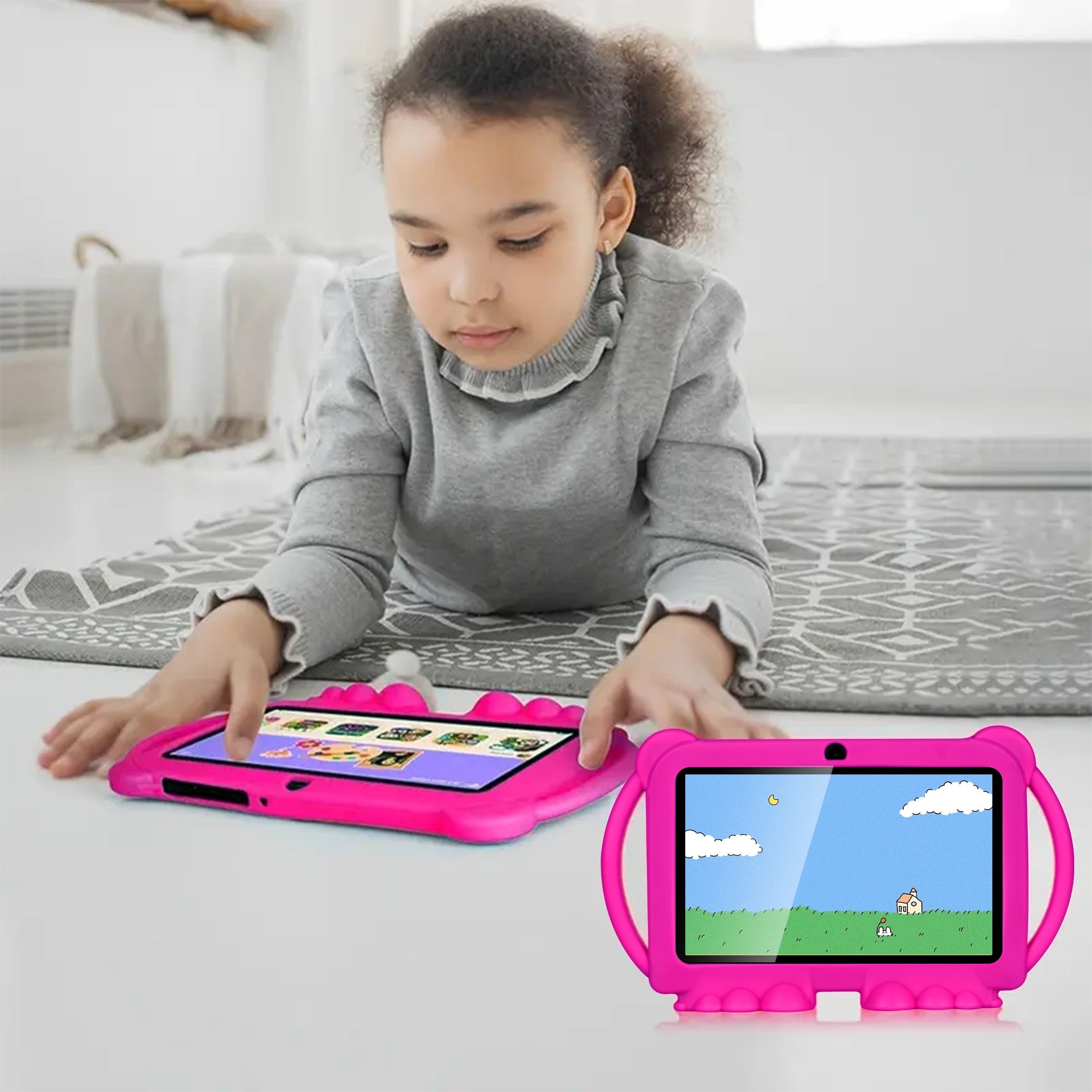 7 Inch Android Tablet 32GB – Kindvriendelijk met Oogbescherming, Spelletjes & Ouderlijke Controle