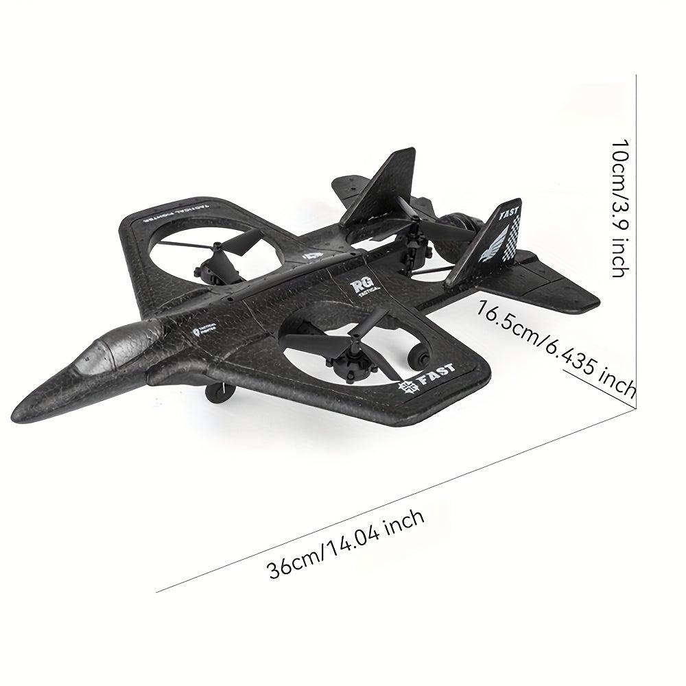 RC-gevechtsvliegtuig 2.4GHz met camera - Foam glider, gemakkelijk te besturen, cadeau voor Halloween en Kerstmis.