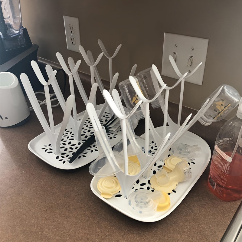 Super Ruimtebesparend Fles Droogrek | Veilig Droogrek met Handige Verwijderbare Waterlade Ideale Keukenaccessoire