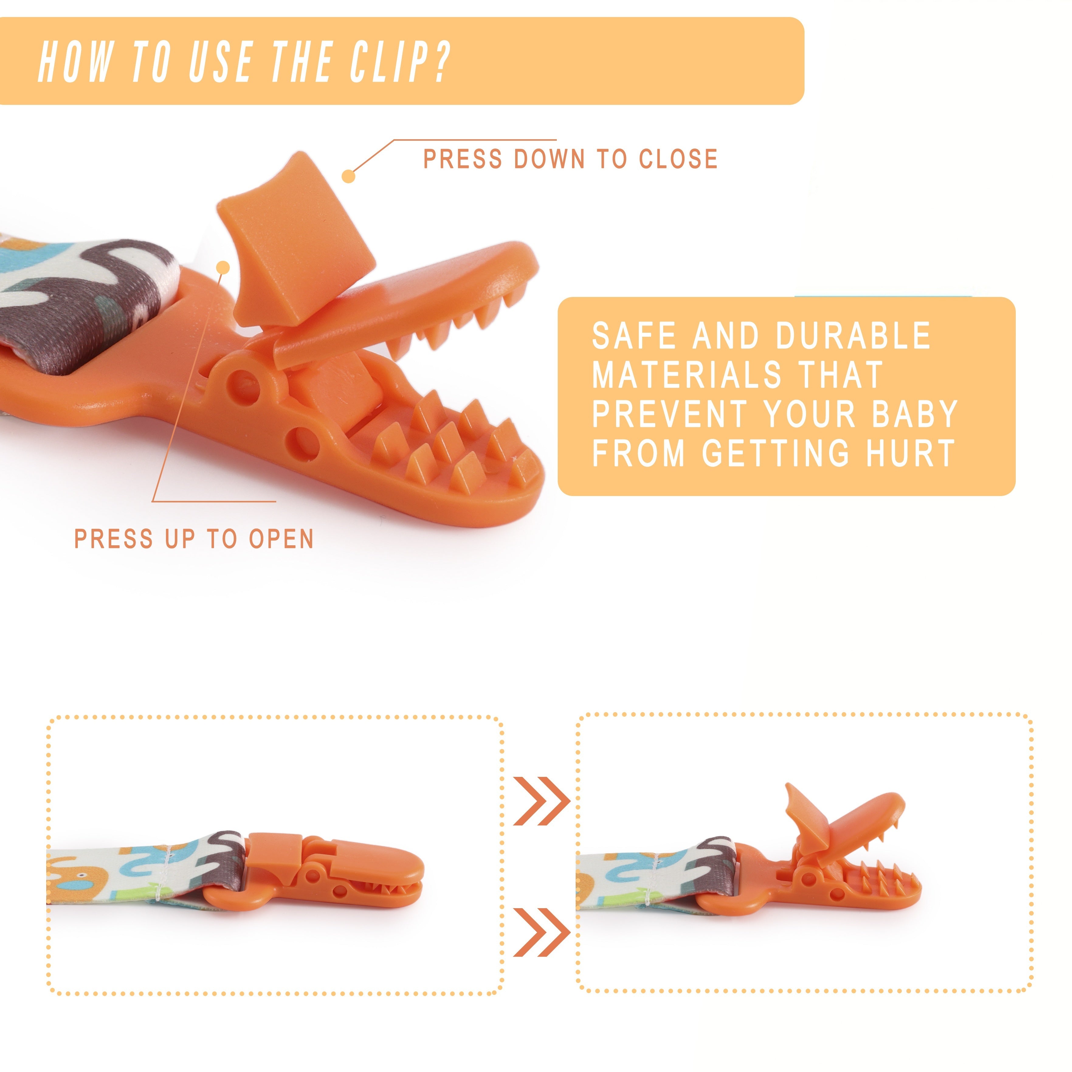 Speen & Bijtring Houder Clip voor Jongens & Meisjes | Kerstcadeau Ideeën