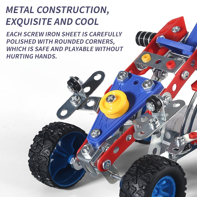 2-in-1 Retro Auto Bouwset 171-delig | Metalen DIY Speelgoed vanaf 8 Jaar