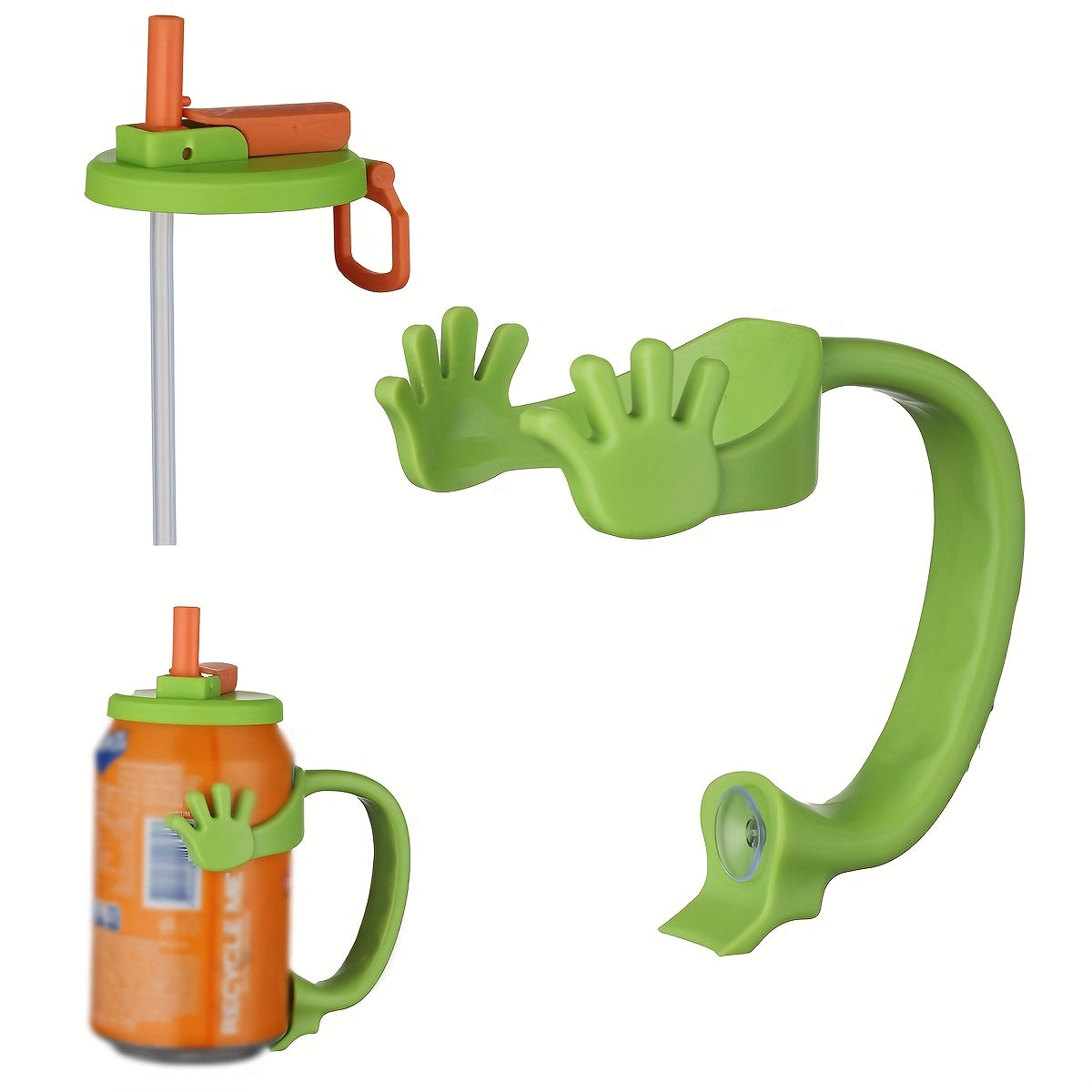 2 Stuks Blikjeshouder met Handvat voor Bier en Frisdrank - Stevige Drink Gadget voor Volwassenen, Mannen en Vrouwen - Ideaal voor Feestjes, BBQ en Camping