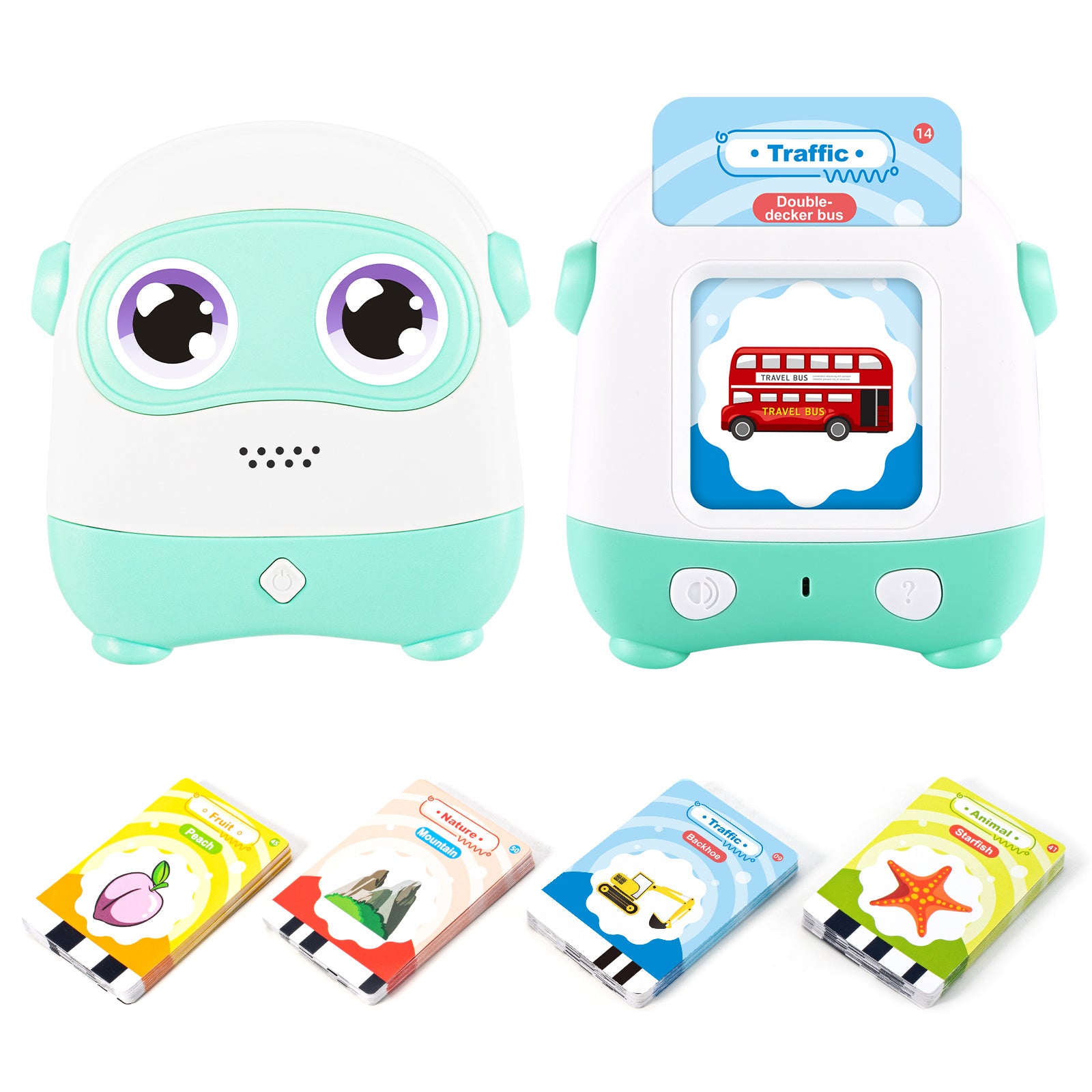 Interactieve Pratende Flitskaarten voor Kinderen 2-6 Jaar - Leer 224 Woorden - Logopedie Hulpmiddel - Jouet Éducatif pour Tout-Petits - Educatief Peuterspeelgoed voor Jongens en Meisjes