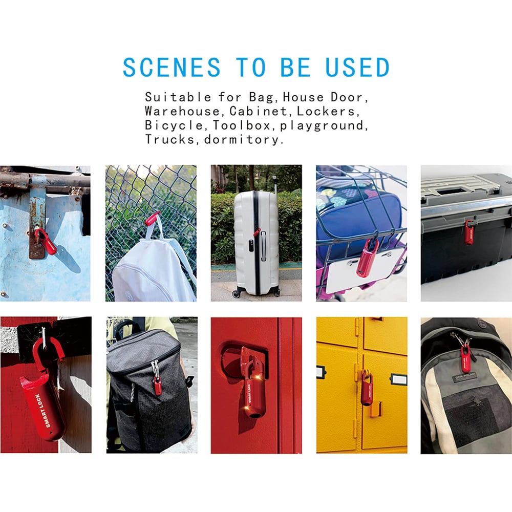 Vingerafdrukslot | Slim veiligheidshangslot Vingerafdrukidentificatie om te ontgrendelen