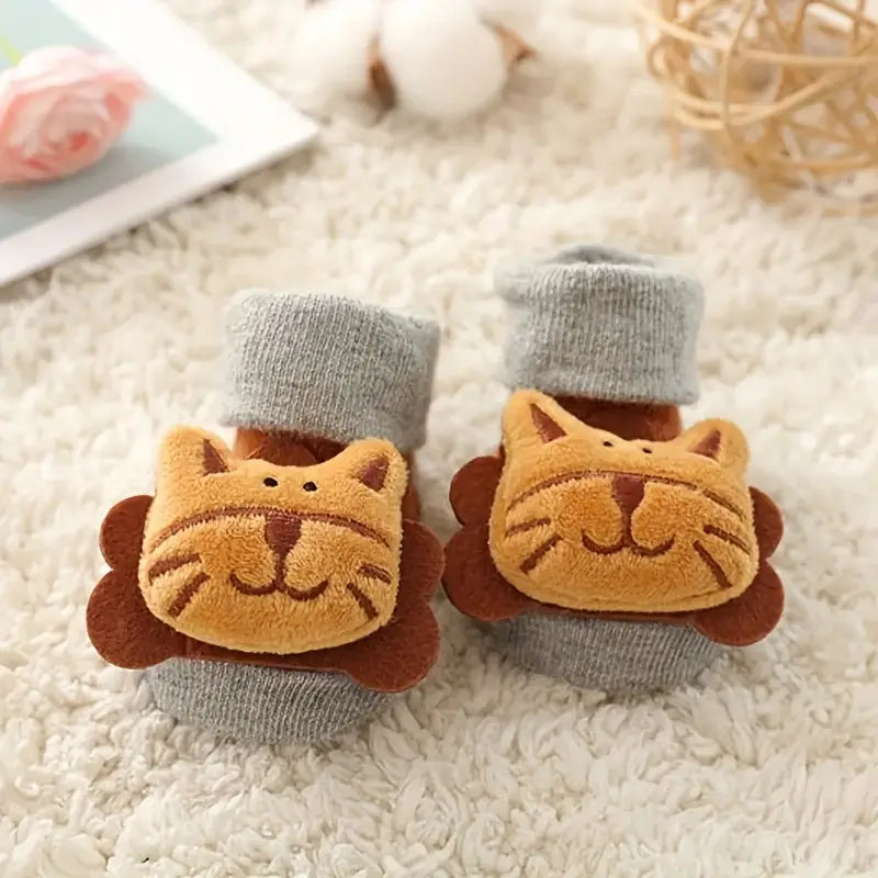 Dieren Sokken & Schoenen met Anti slip l Kinderkleding voor Baby & Peuter