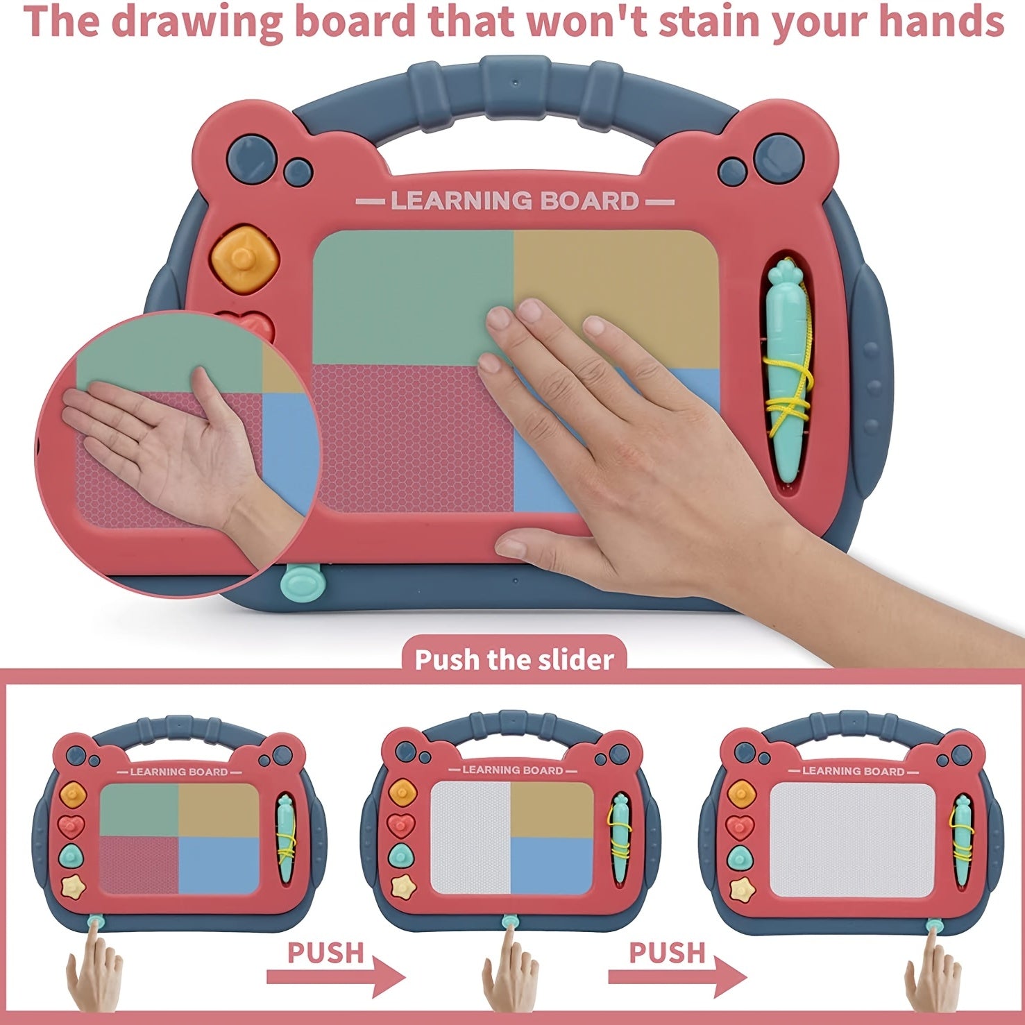 Magnetisch Tekenbord | Schets Graffiti Bord Educatief Leren Speelgoed voor Kinderen van 1 - 4+ Jaar