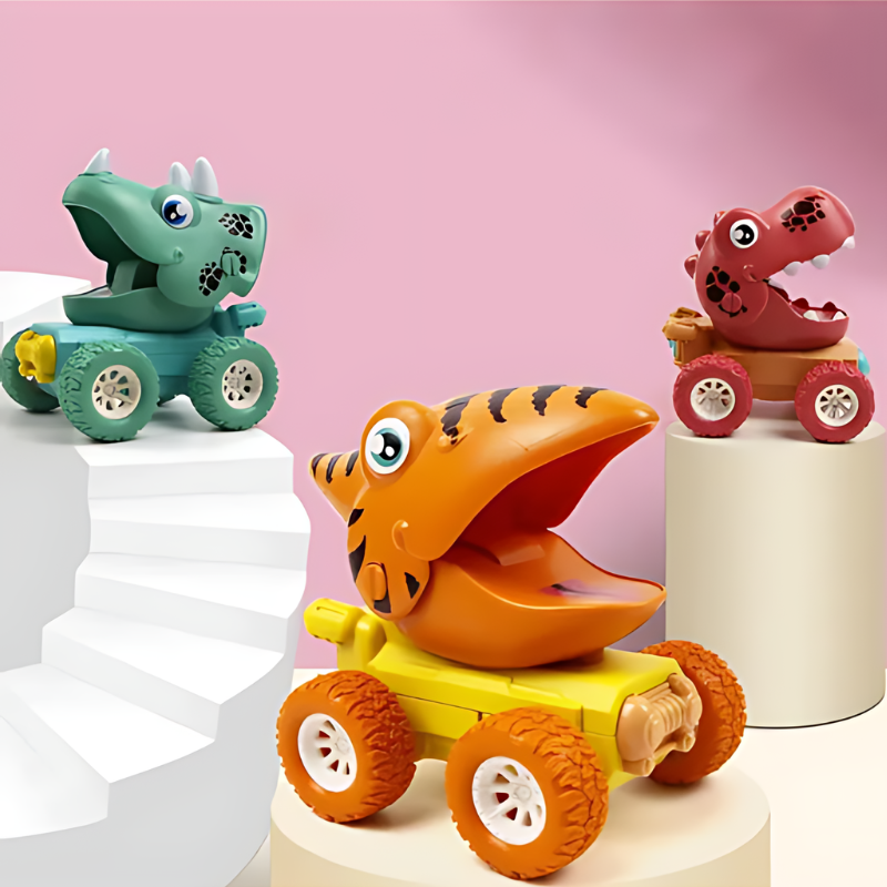 Opwindende dinosaur duwauto