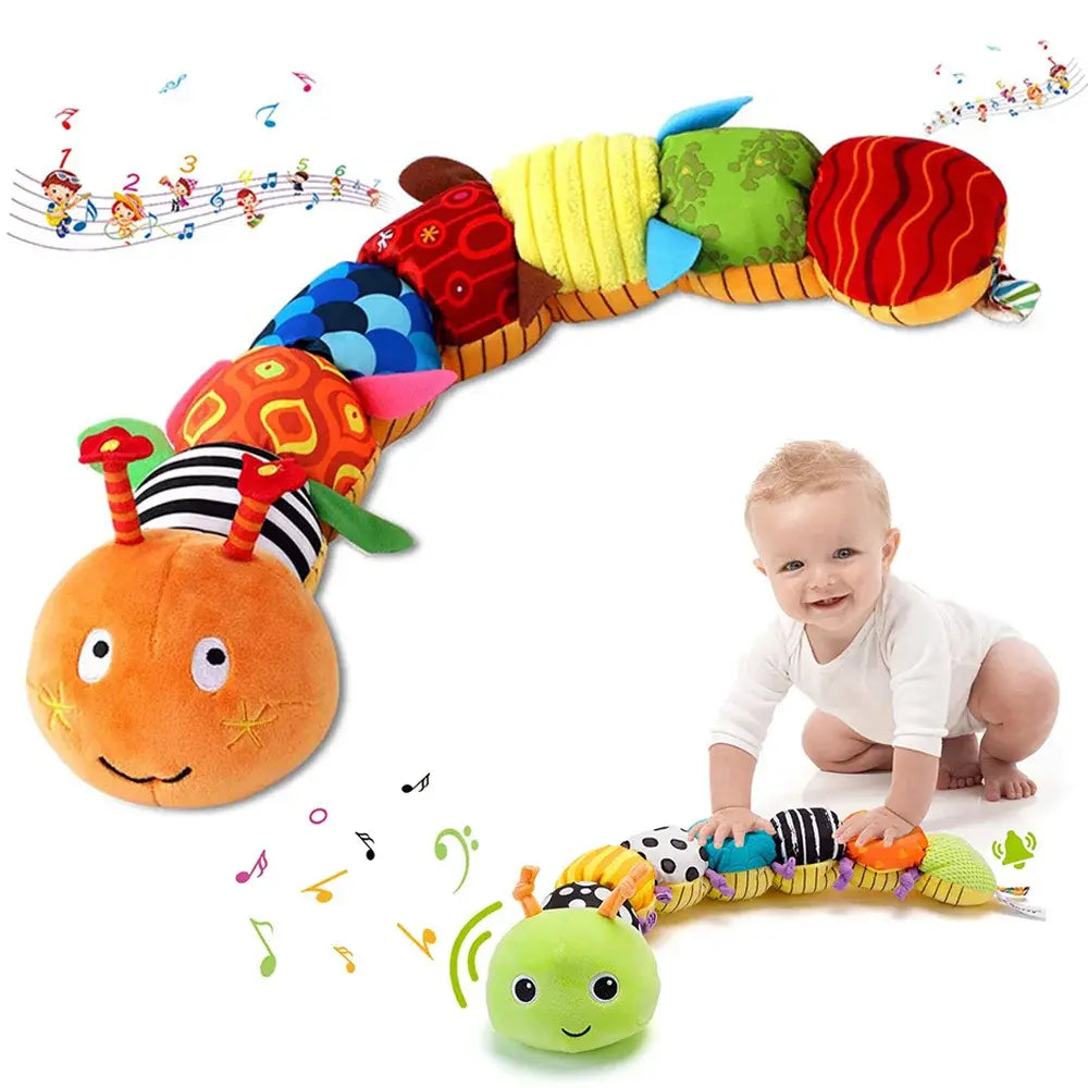 Muzikale Rammelaar Caterpillar – Speelgoed voor Baby’s 0-12 Maanden