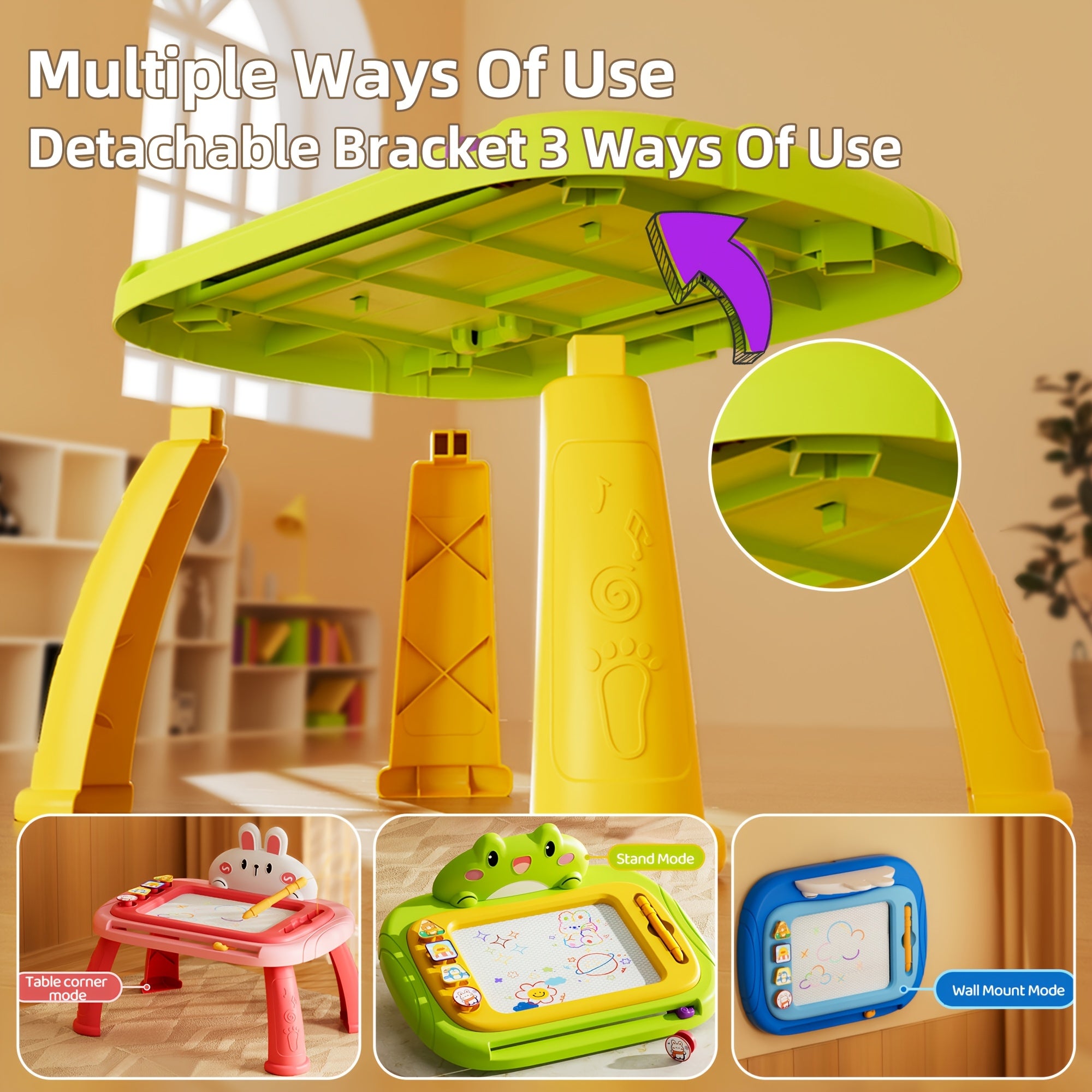 Magnetisch Tekenbord voor Kinderen | Kleurrijk Wisbaar Krabbelbord vanaf 3 Jaar