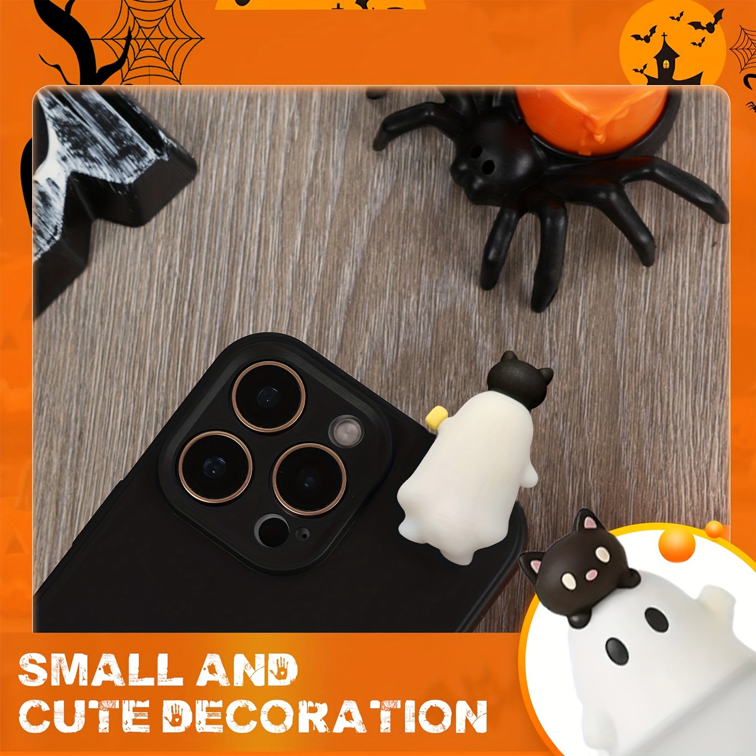 Spookje Halloween Telefoonversiering | Leuke Stick-On Decoratie voor Smartphone of Tablet