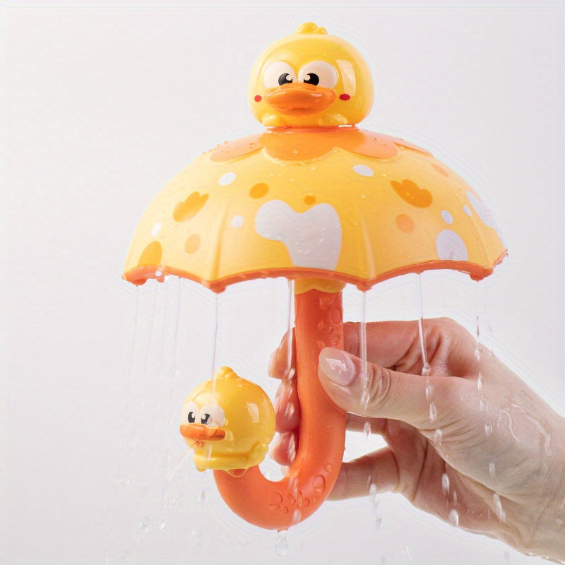Dinosaurus Eend Badspeeltje voor Peuters vanaf 18 Maanden - Douche Speelgoed met Paraplu voor Baby, Jongens en Meisjes - Interactief Waterspeelgoed voor Kinderen