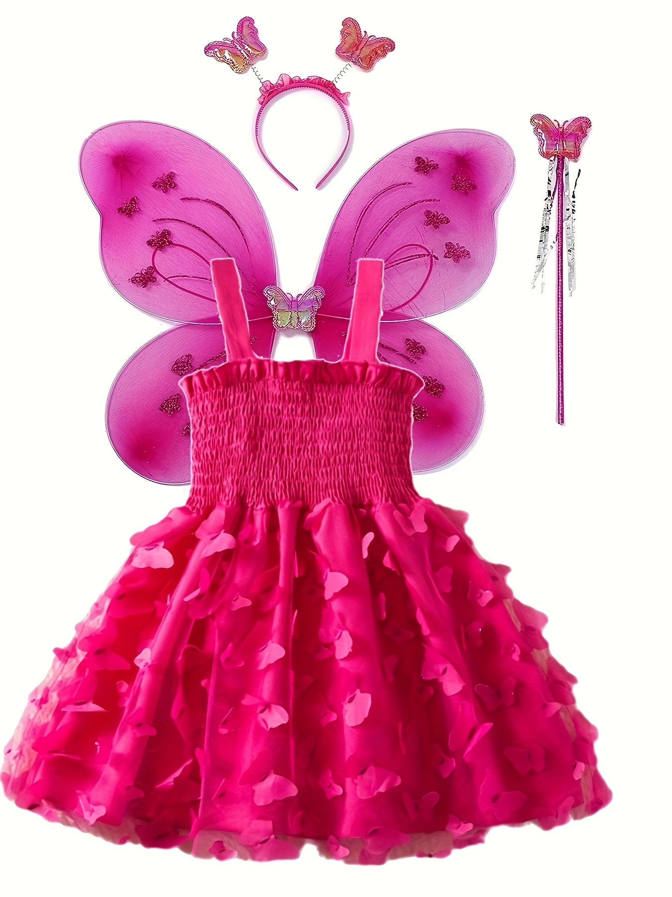 Magische prinsessenjurk set 4-delig | Word een sprookjesfee